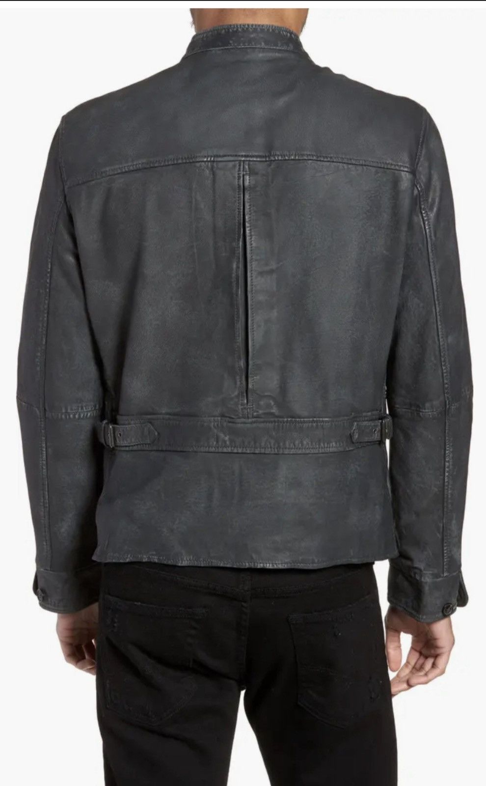 John Varvatos Nick Jonas Distressed Leather Racer Jacket Large Size US L / EU 52-54 / 3 - 9 Thumbnail