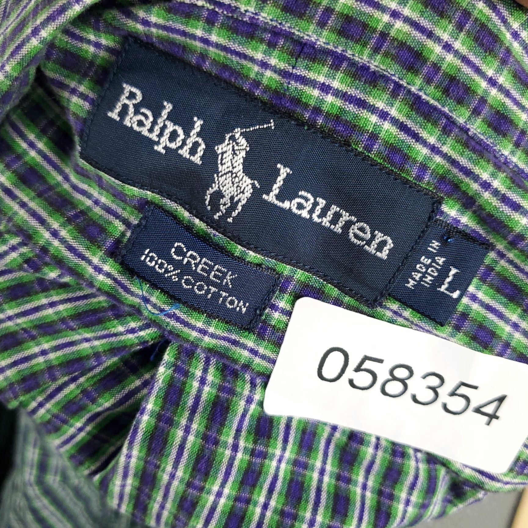 Ralph Lauren Ralph Lauren Plaid Button-Up Shirt Mens Large Green Long Sleeve Casual Size US L / EU 52-54 / 3 - 7 Thumbnail
