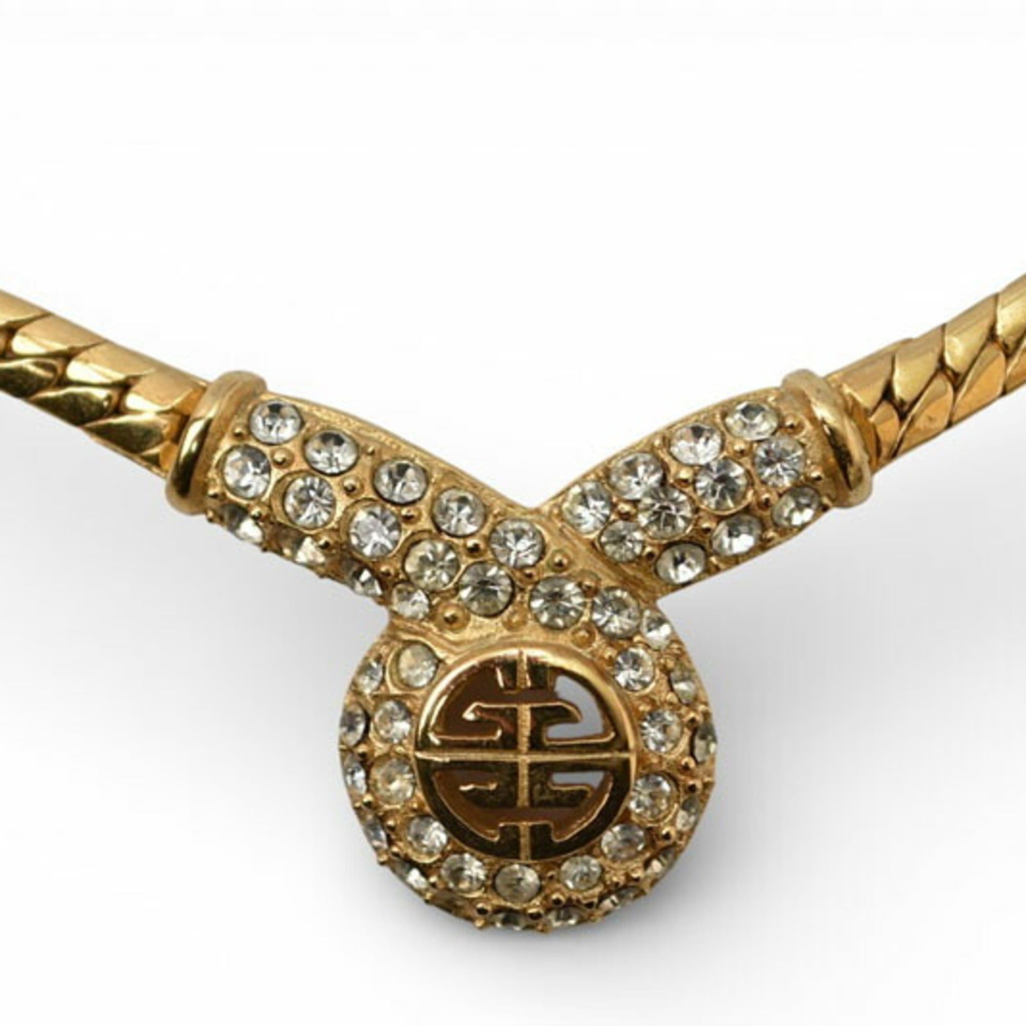 Givenchy Givenchy necklace, choker, rhinestone, gold, for women Size ONE SIZE - 1 Thumbnail