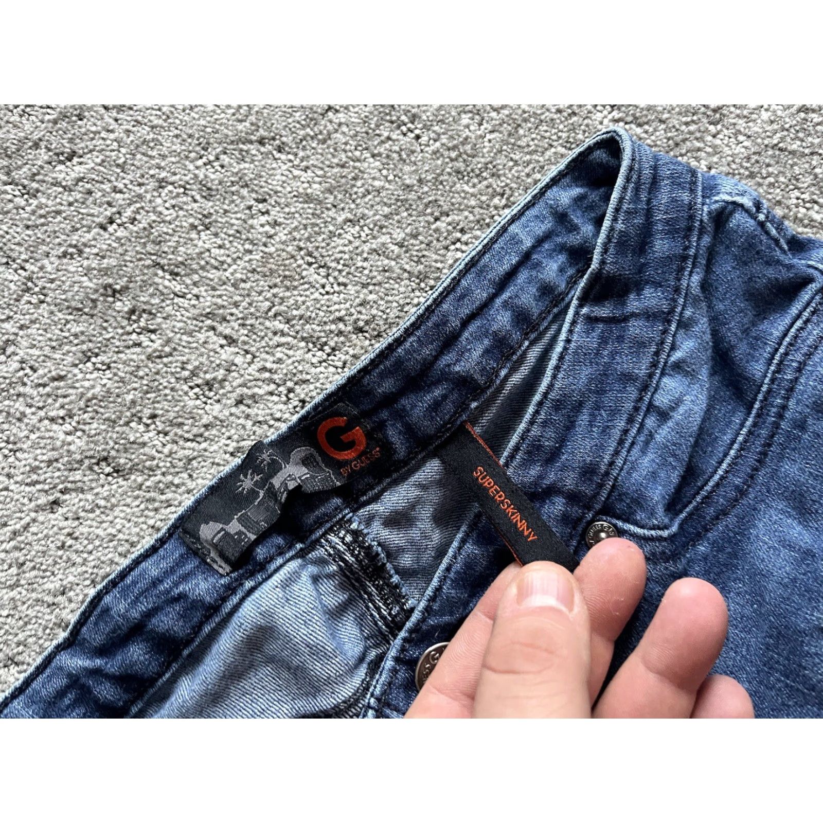 Guess G by GUESS Women Super Skinny Jeans Size 24 Blue Denim Size 42" / US 20 - 5 Thumbnail