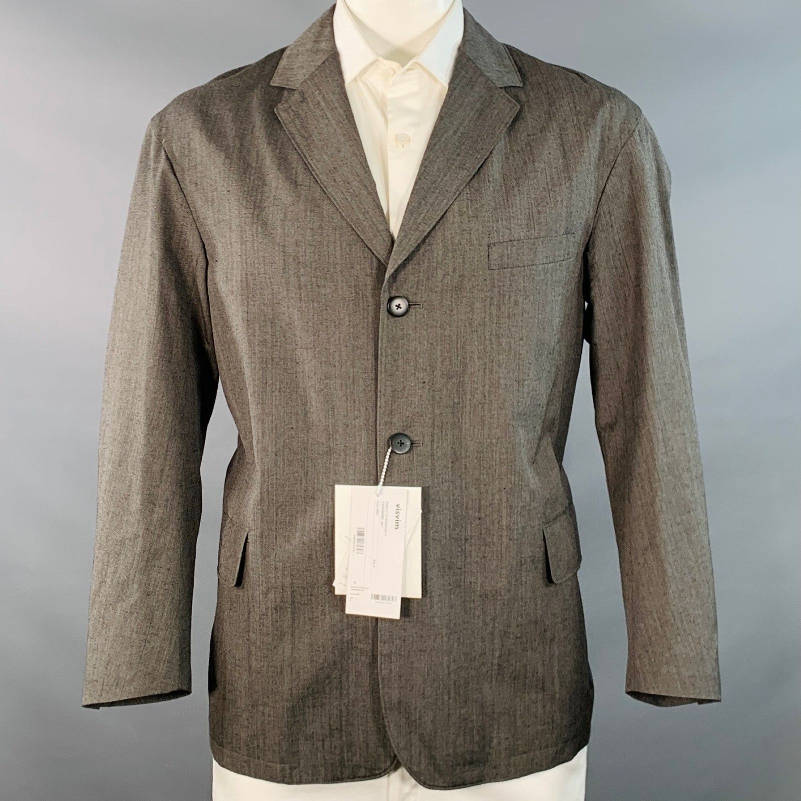 Visvim Size L Yardbird Grey Wool Linen Notch Lapel Sport Coat Size 42R - 1 Thumbnail