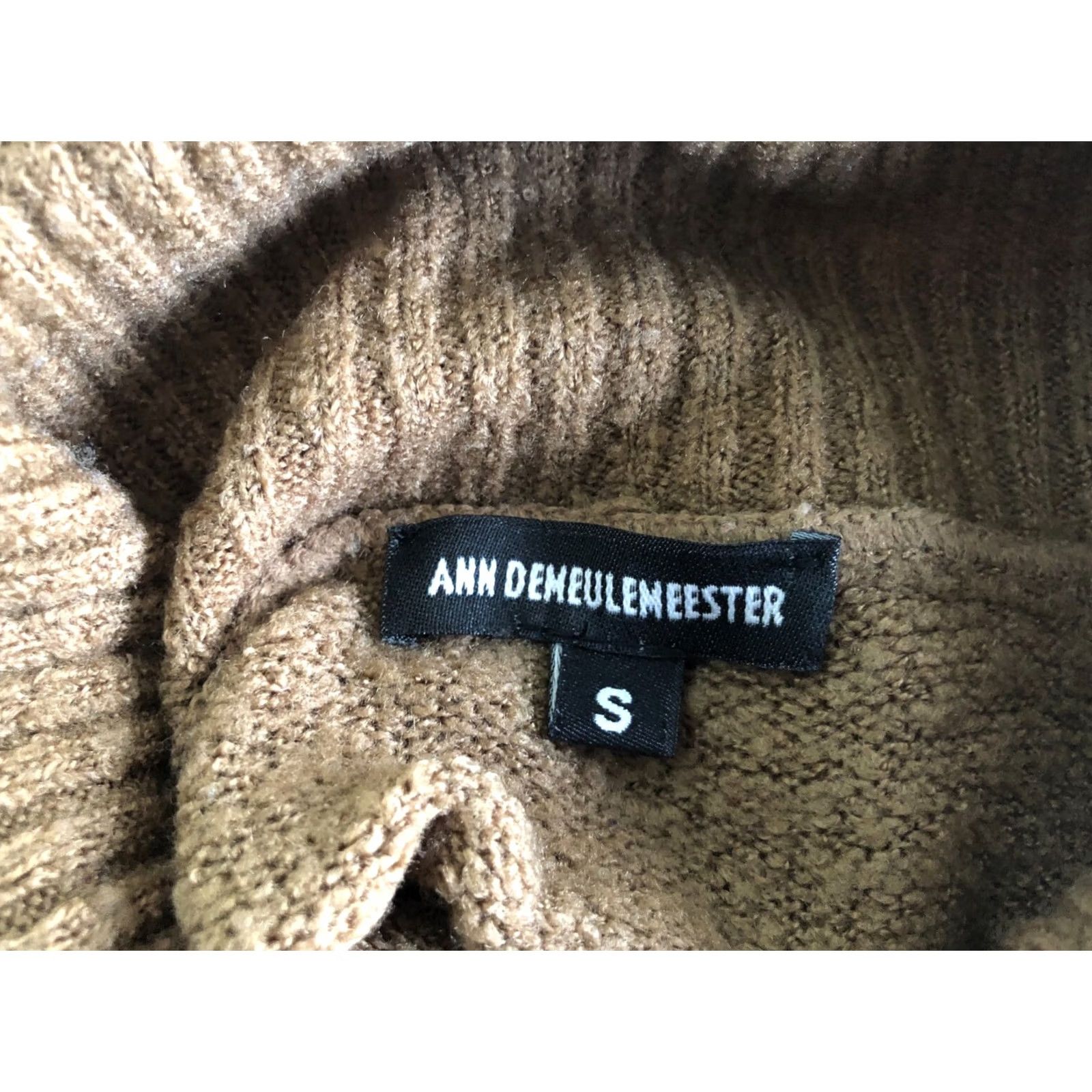 Ann Demeulemeester Ann Demeulemeester Pullover Sweater Women S Brown Knit Fleece Wool Ribbed Neck Cuffs Casual Long Sleeve Roll Neck Vintage No Size S / US 4 / IT 40 - 6 Thumbnail