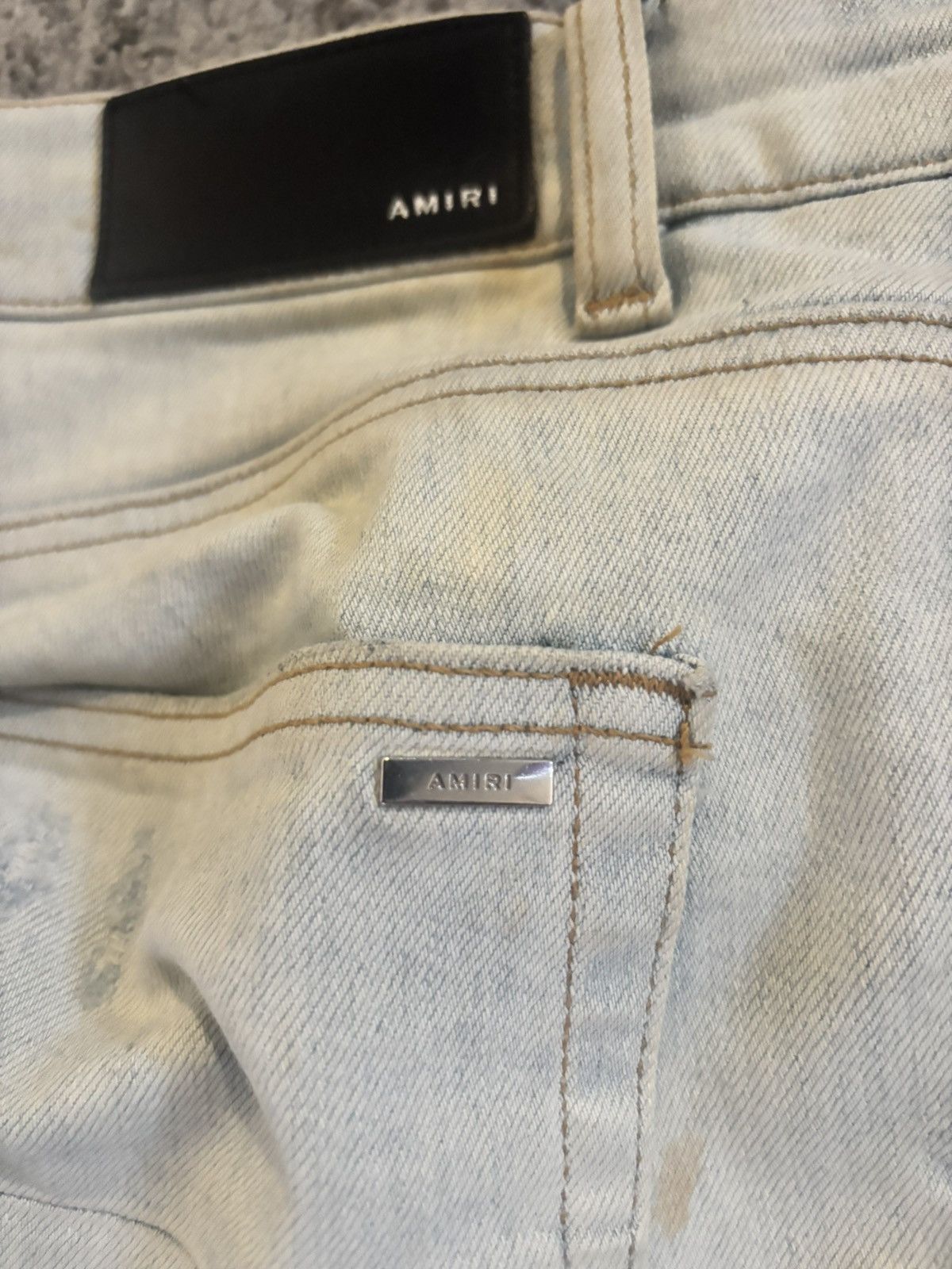 Amiri Amiri Jeans Leather Star Size 31 Size US 31 - 4 Thumbnail
