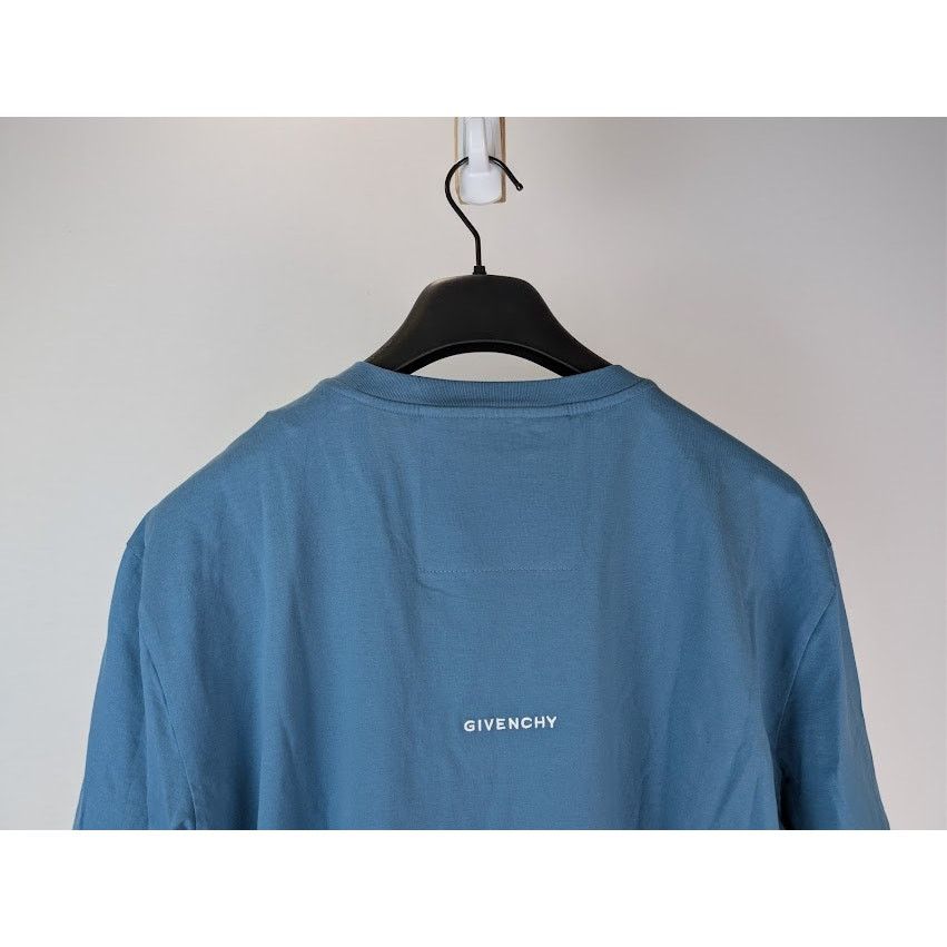 Givenchy o1rshd1 Slim Fit Embroidered Logo T-Shirt in Blue /White 3XL Size US XXL / EU 58 / 5 - 12 Thumbnail