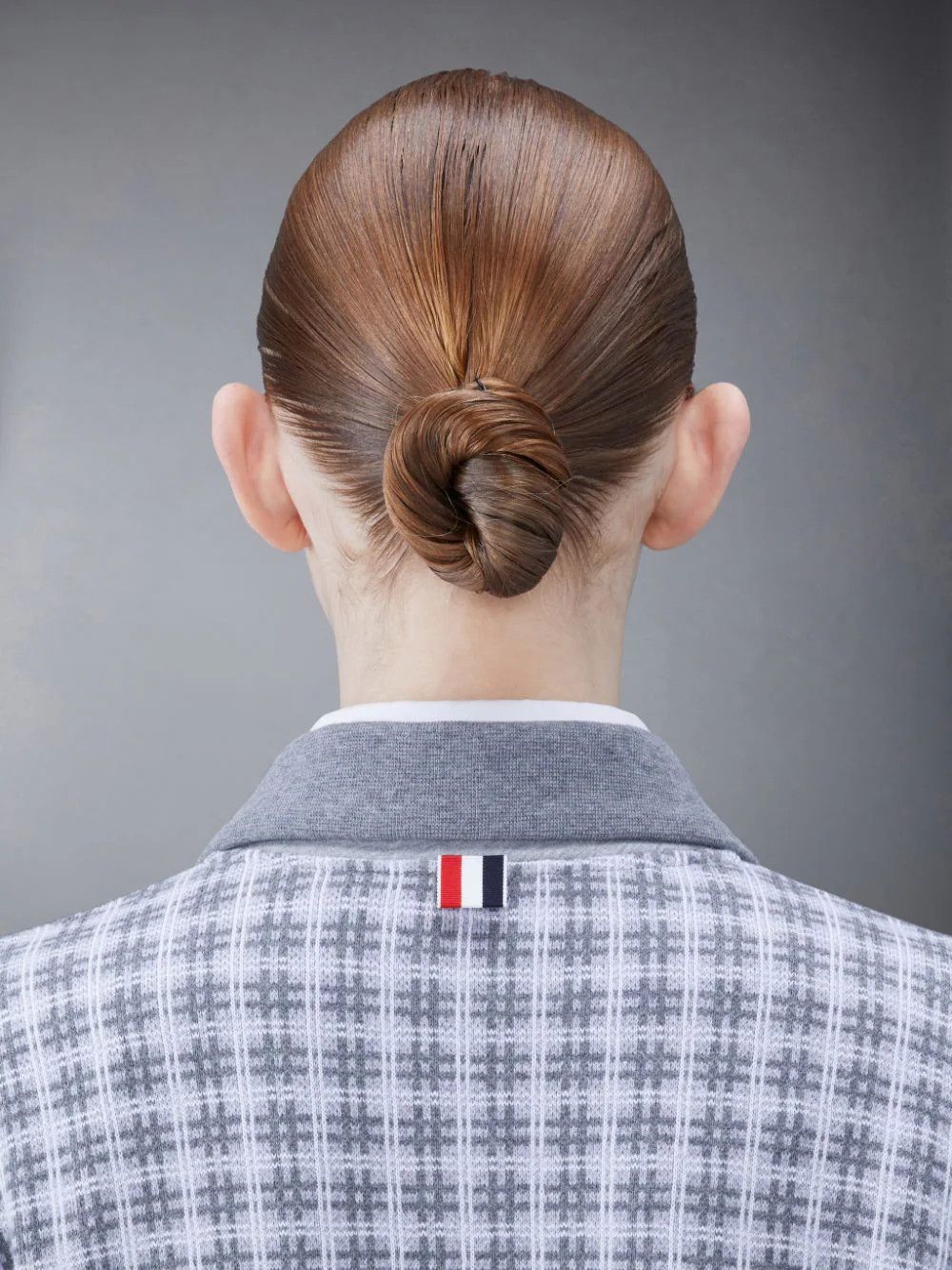 Thom Browne o1s22i1n0924 4-Bar Sweatshirt Check Knit in Grey Size XS / US 0-2 / IT 36-38 - 5 Thumbnail
