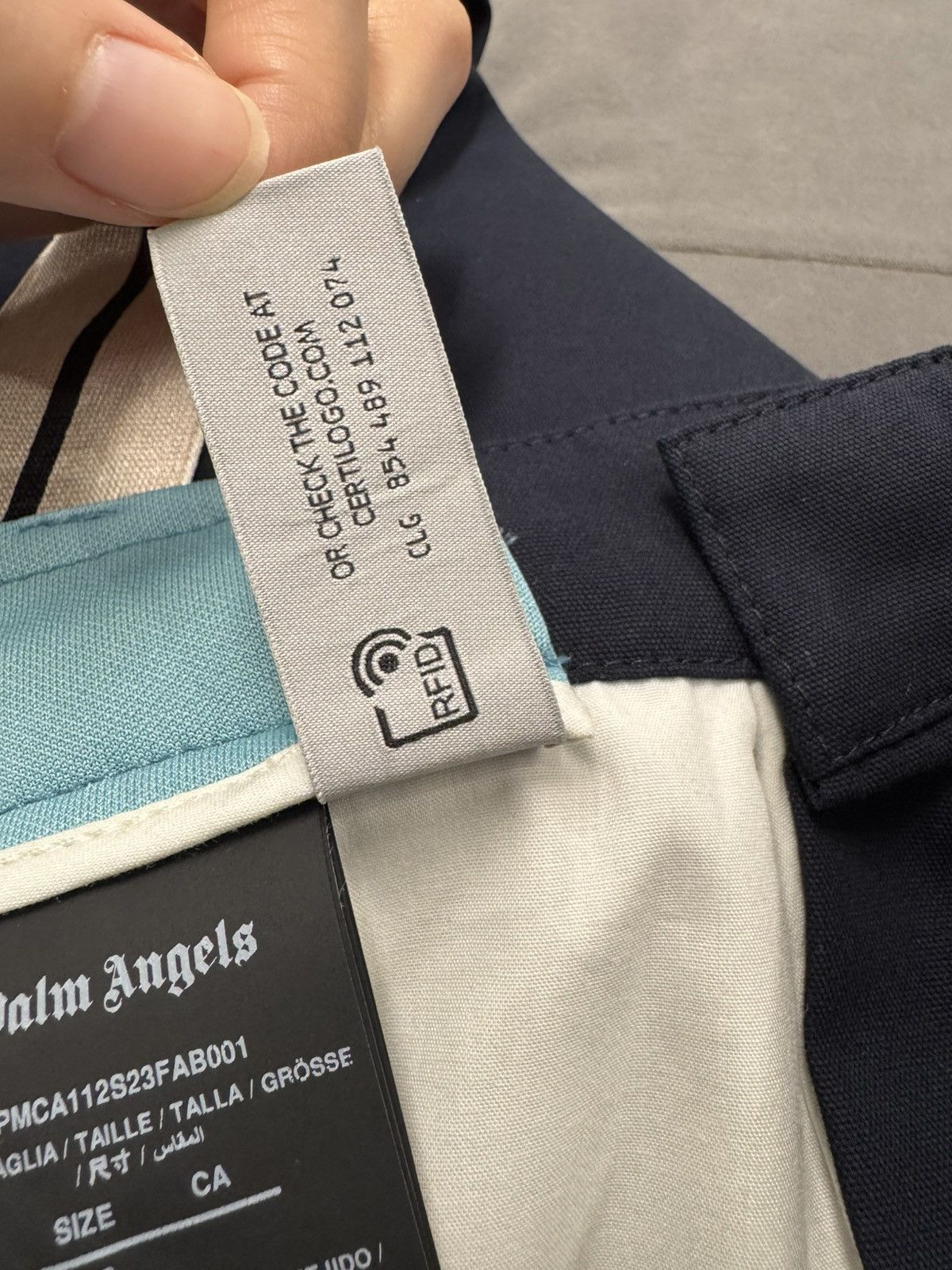 Palm Angels NWT Contrast Waist Drawstring Pants - Blue, 46 Size US 30 / EU 46 - 6 Thumbnail