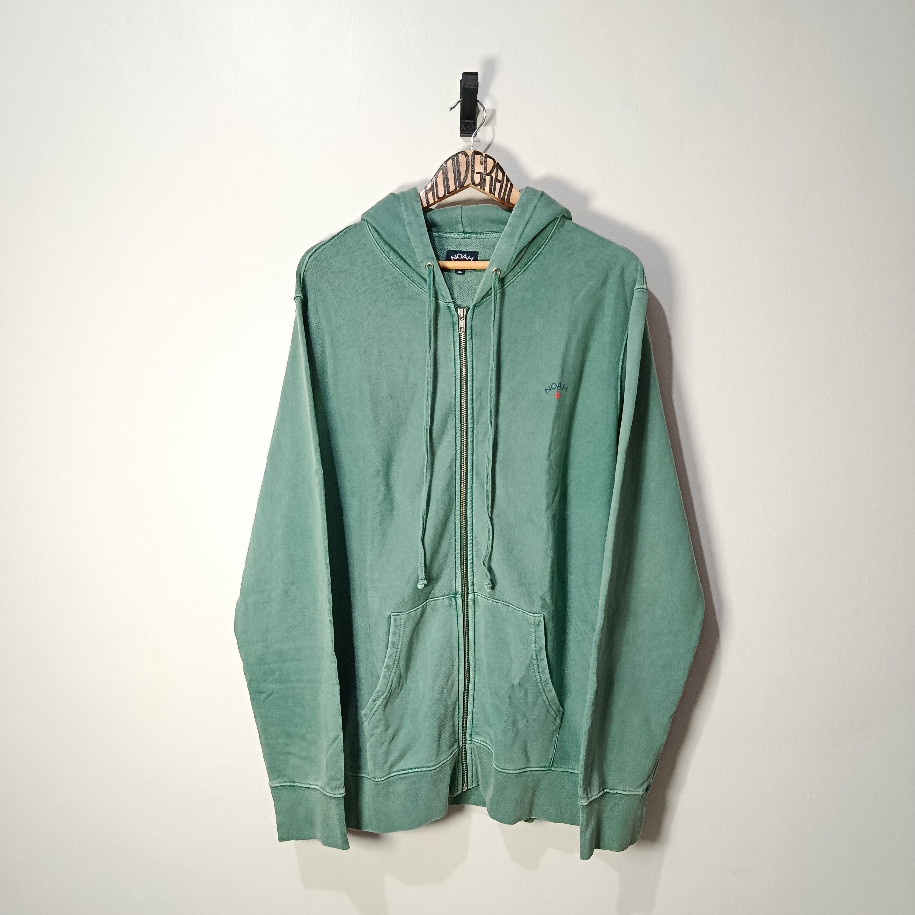 Noah Noah Cross Logo Zip Hoodie – Sea Green Size US XL / EU 56 / 4 - 3 Thumbnail