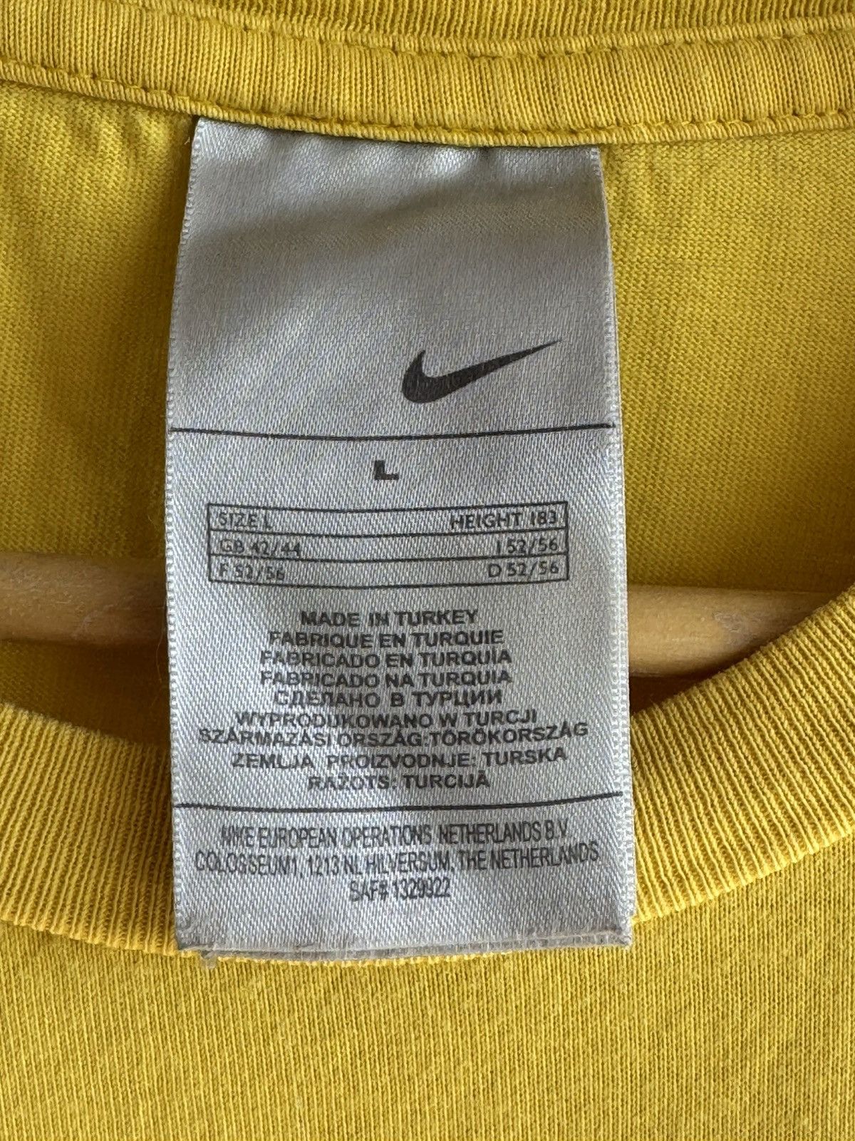 Nike Vintage Nike BRASIL Yellow Streetvir Shirt Size US L / EU 52-54 / 3 - 7 Thumbnail
