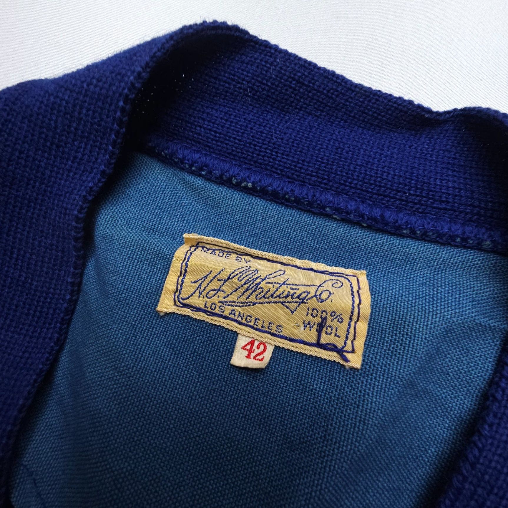 CO VINTAGE HL Whiting Co Shooting Cardigan Mens Small Wool Blue 50s 60s USA Full Zip Zipper Cardigan Men Size US S / EU 44-46 / 1 - 3 Thumbnail