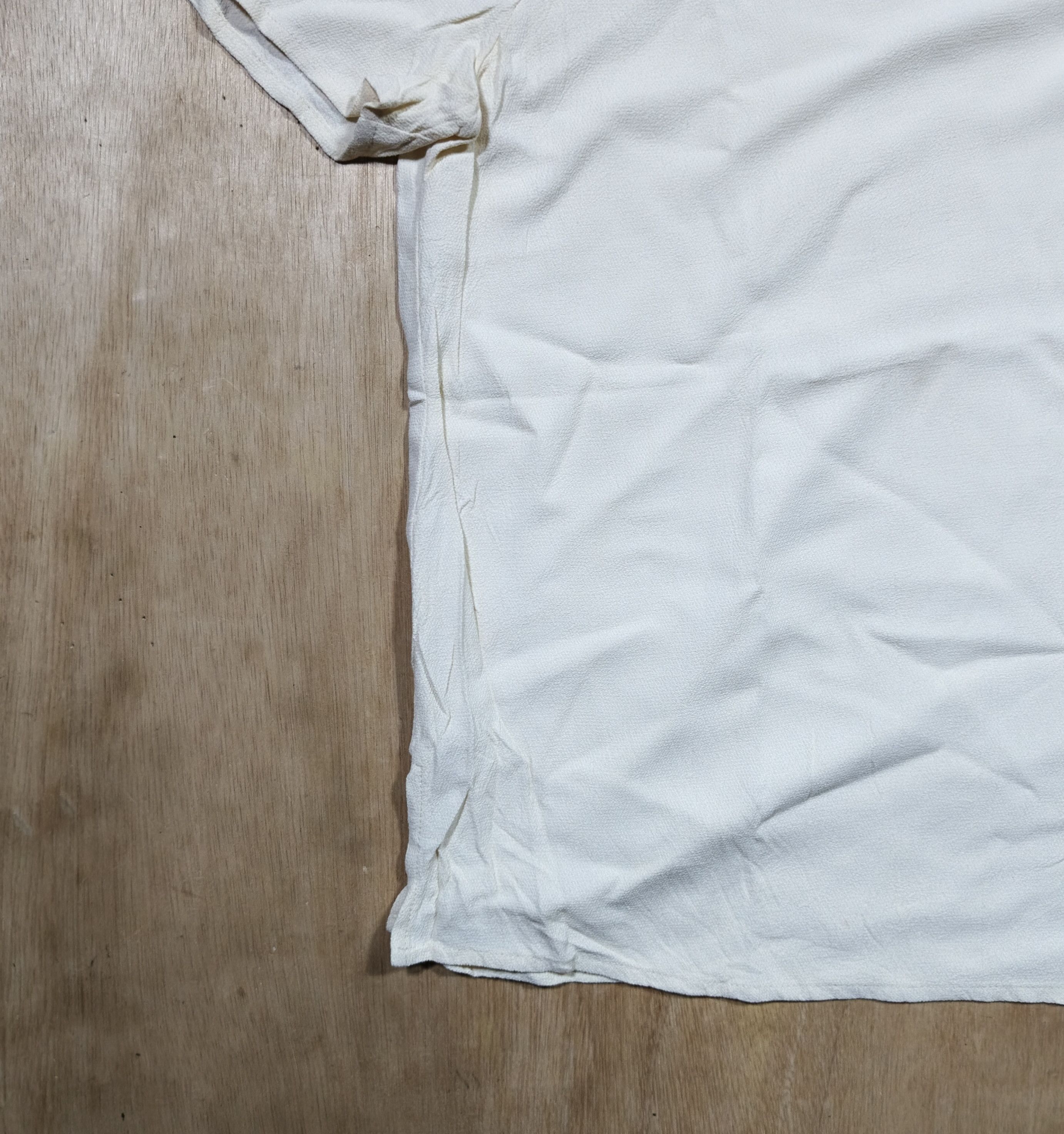 Vintage 90'sCAROLE LITTLE Crem Rayon Short Sleeve Blouse Size XL / US 12-14 / IT 48-50 - 4 Thumbnail