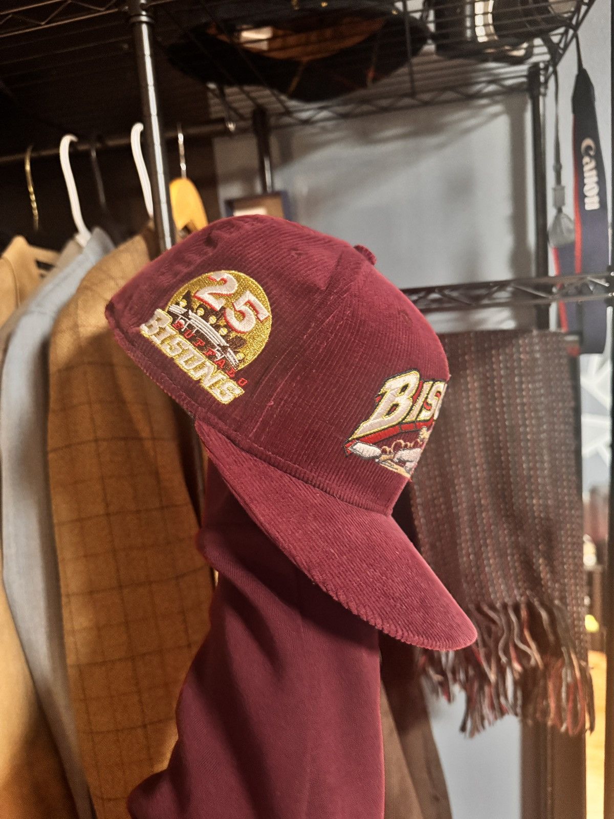 New Era Corduroy Bisons Cap 7 1/8 Size ONE SIZE - 2 Thumbnail