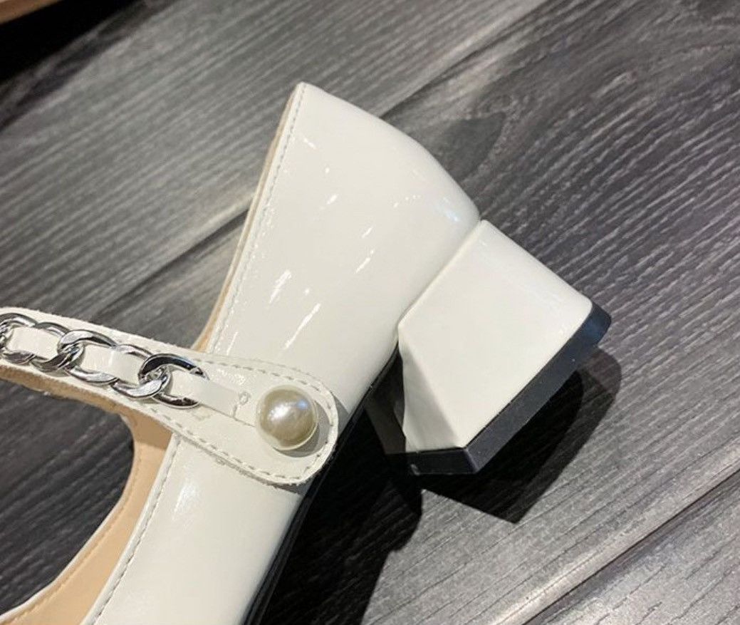 Handmade Squared low rise heels Size US 5 / IT 35 - 6 Thumbnail