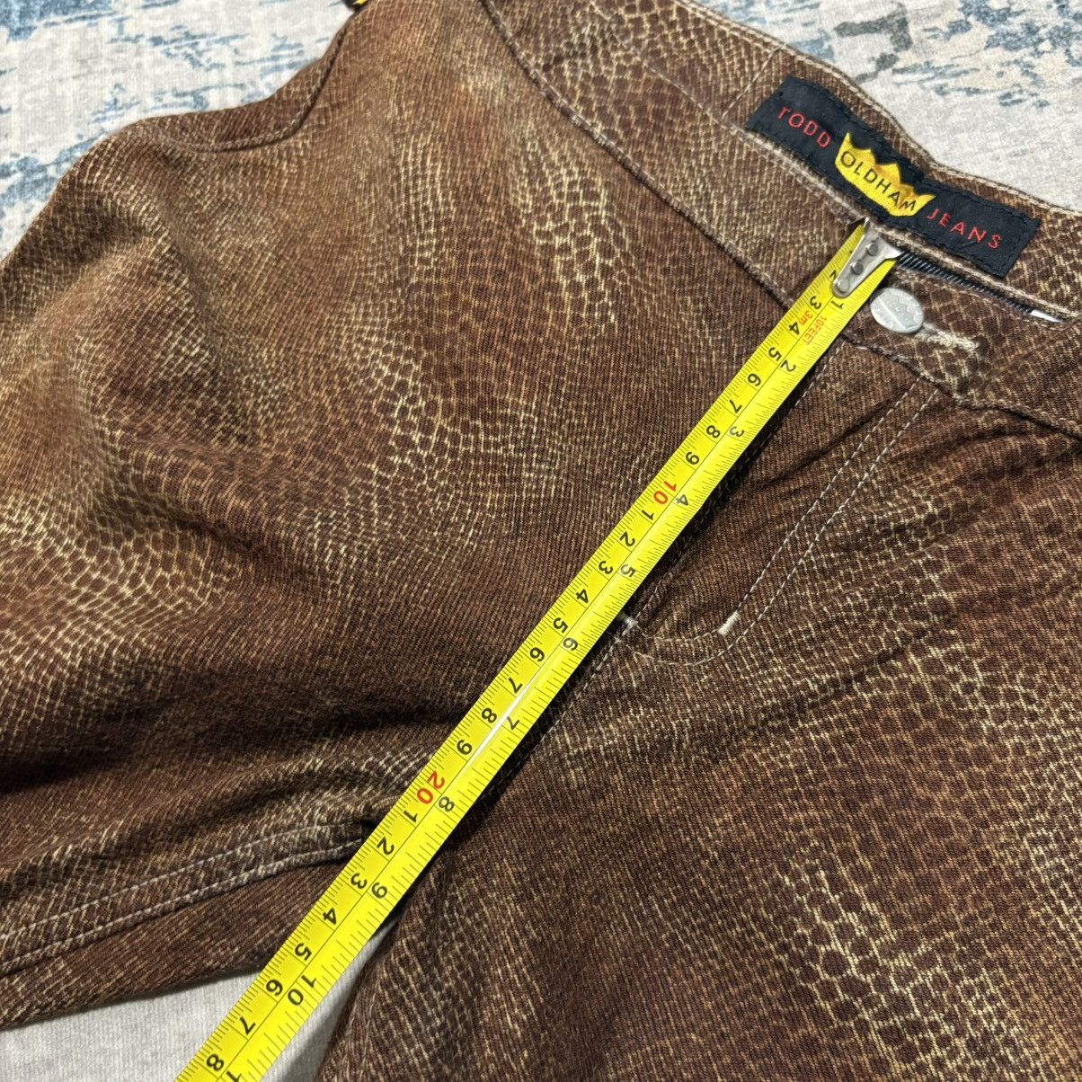 Todd Oldham Rare! Todd Oldham snakeskin printed jeans Size 29" - 5 Thumbnail