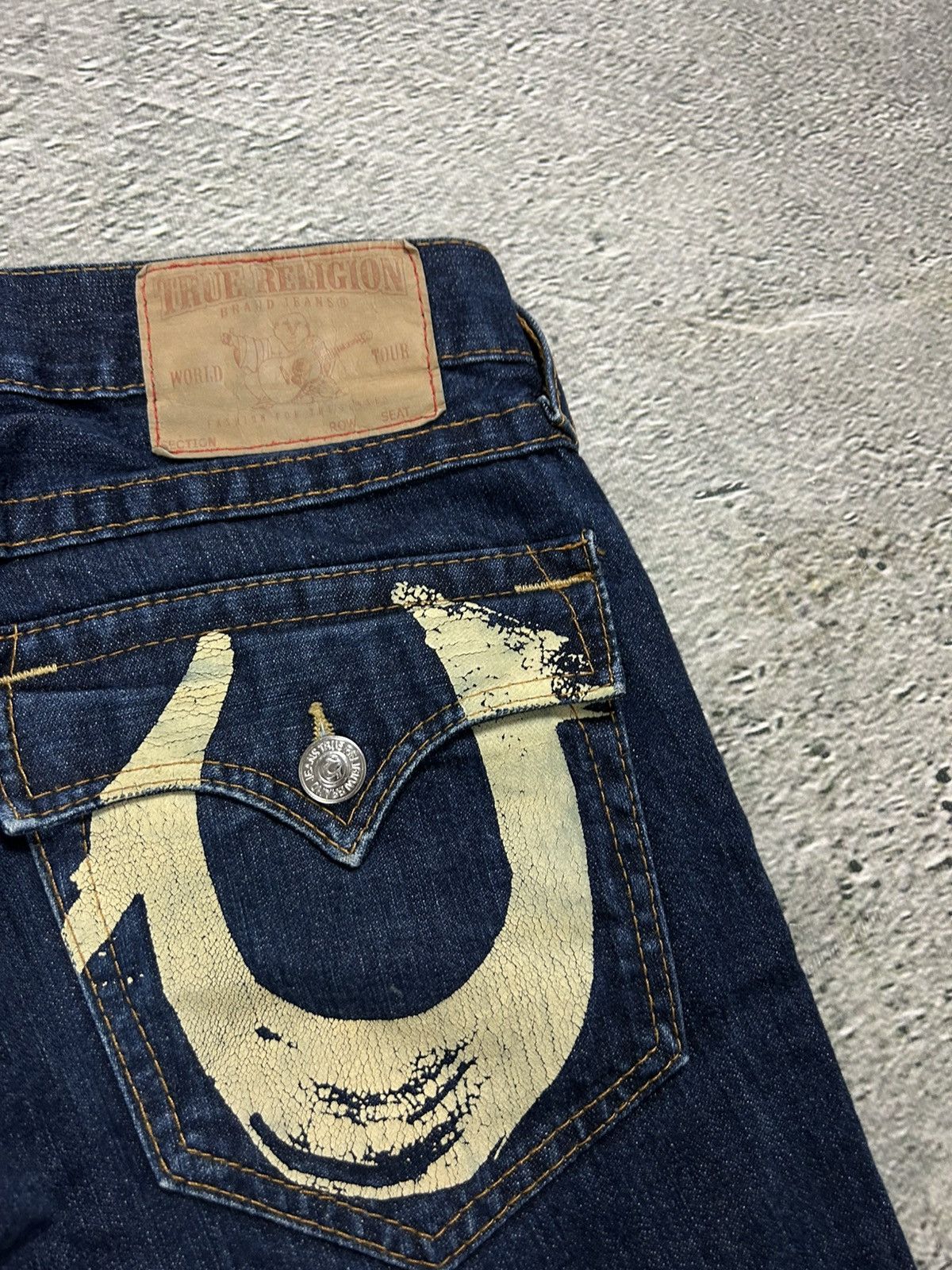 True Religion True Religion jeans bootcut navy blue painted horseshoe Y2K Size US 34 / EU 50 - 3 Thumbnail