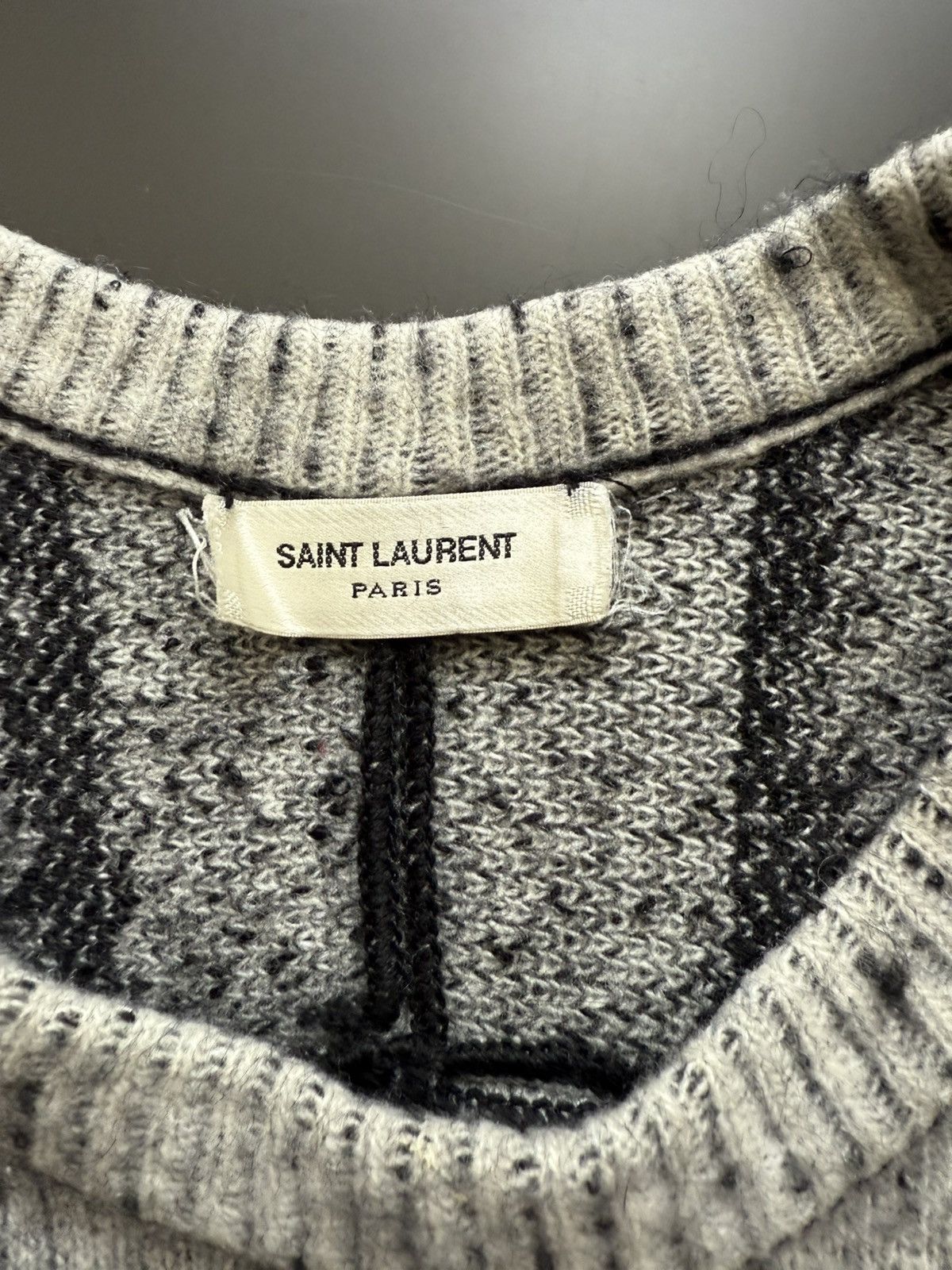 Saint Laurent Paris saint laurent wool crewneck Size US S / EU 44-46 / 1 - 3 Thumbnail