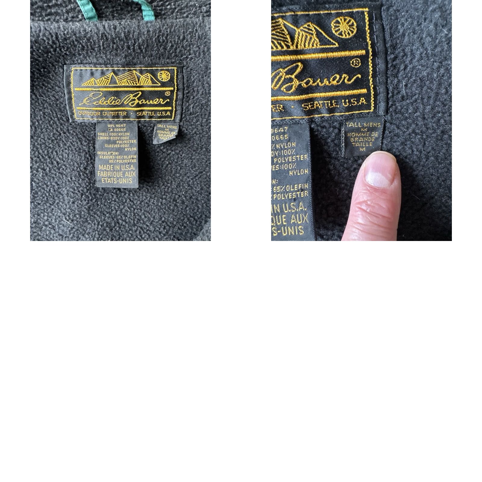Eddie Bauer VINTAGE Eddie Bauer Insulated Jacket USA Made Teal Nylon Fleece-Lined M Tall Mens 90s Bomber Coat Size US M / EU 48-50 / 2 - 9 Thumbnail