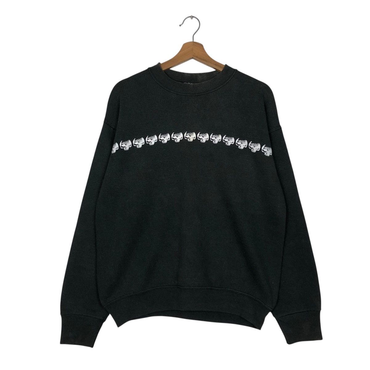 Hysteric Glamour Vintage 90's Sweatshirt FOTL Rich Black Skeleton Full Print Size US M / EU 48-50 / 2 - 2 Thumbnail