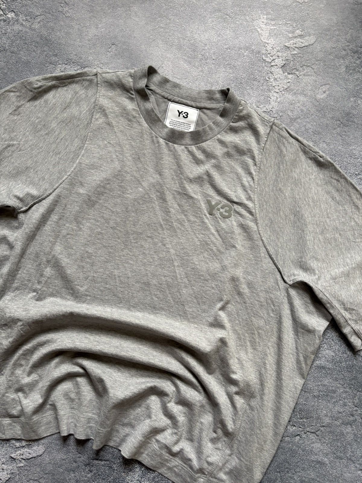 Y-3 Adidas Y-3 Yohji Yamamoto Logo Oversized Gray T-Shirt Size M Size M / US 6-8 / IT 42-44 - 5 Thumbnail