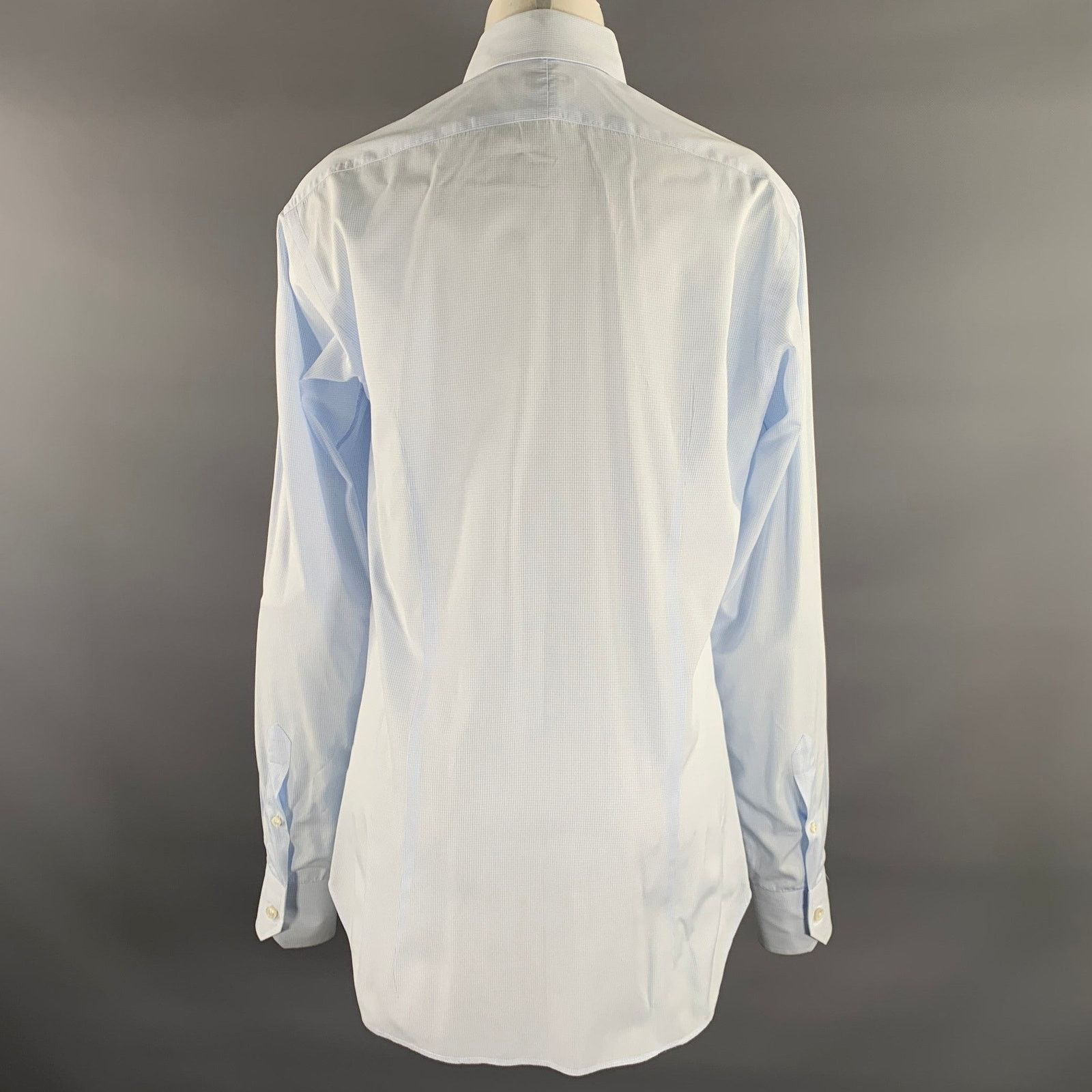 Hamilton Size S Blue Light Blue Plaid Cotton Spread Collar LS Shirt Size US S / EU 44-46 / 1 - 3 Thumbnail