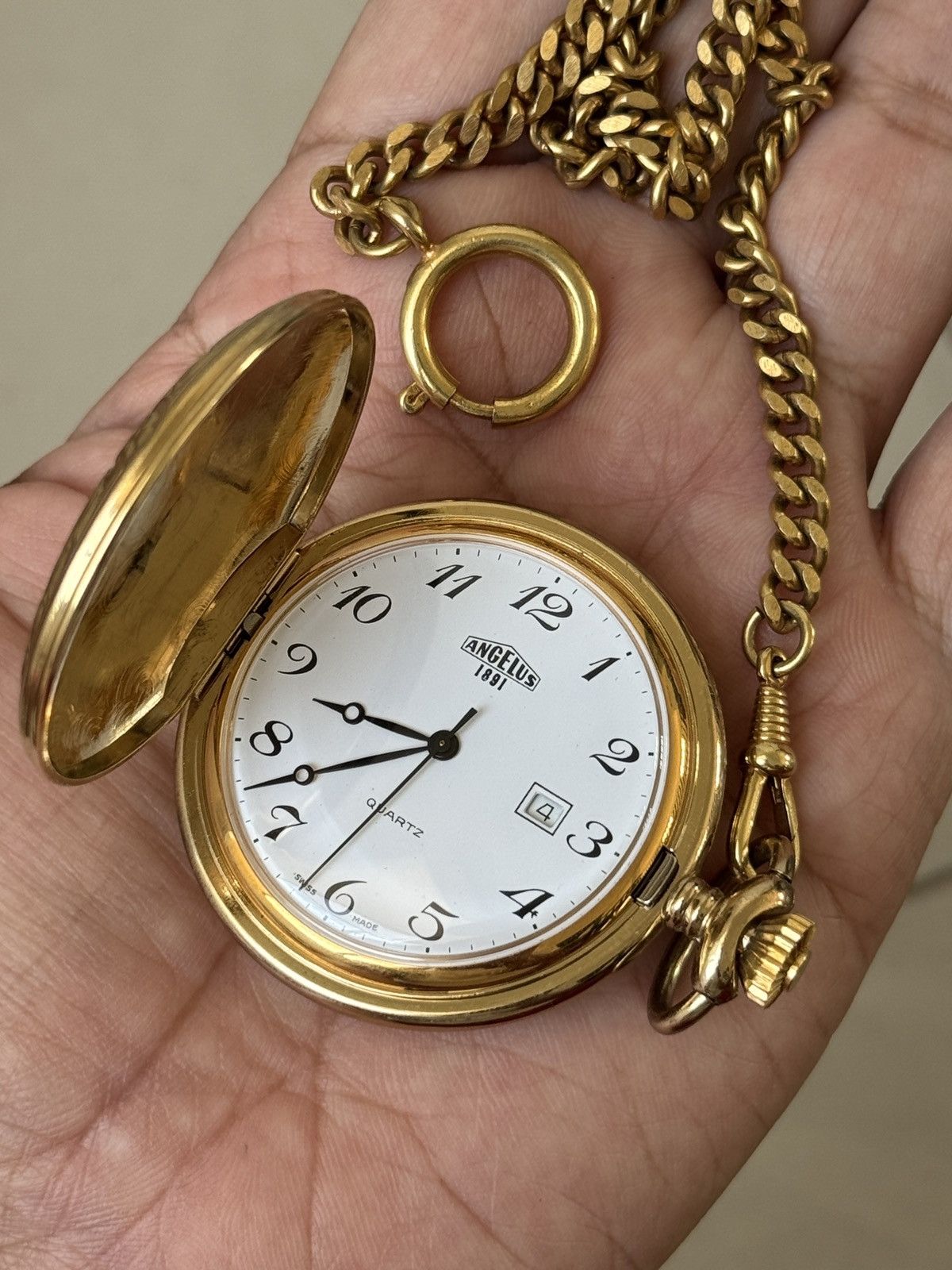 Vintage VINTAGE ANGELUS CLASSIC POCKET WATCH SWISS MADE Size 42 - 1 Thumbnail