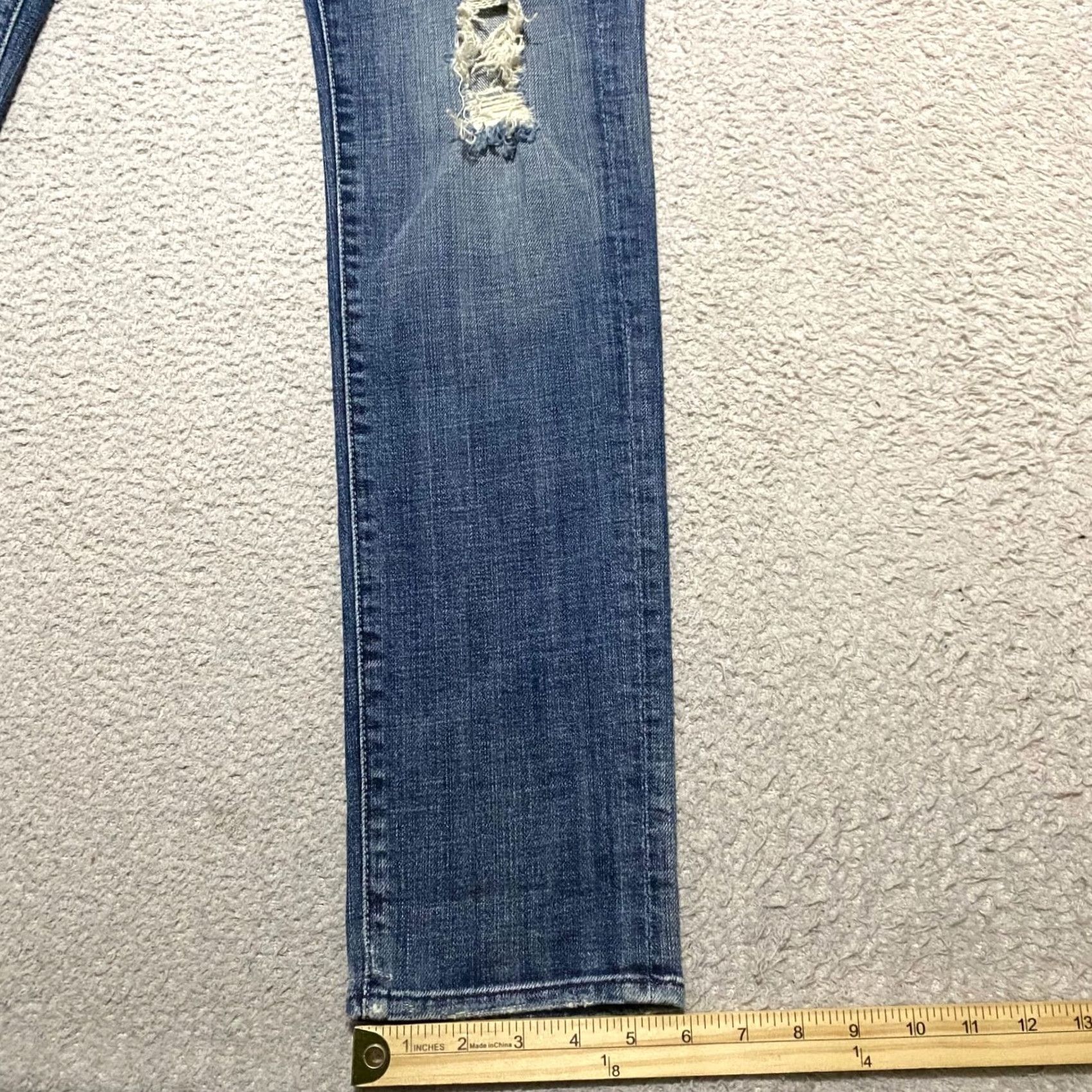 7 For All Mankind 7 For All Mankind Jeans Womens Slim Skinny Low Rise Blue Denim 31 Inseam 32 Stretch 5-Pocket Roxanne Size 24" / US 00 / IT 34 - 5 Thumbnail