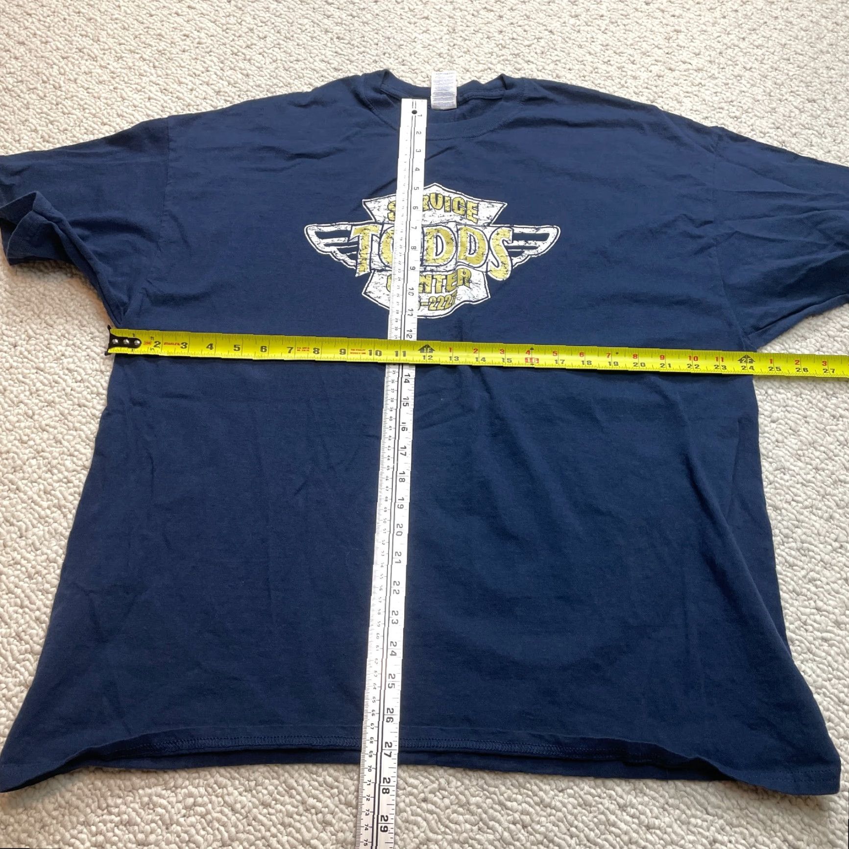 Gildan Gildan Heavy Cotton Shirt Mens 2XL Blue Short Sleeve Crew Neck T-Shirt Size US XXL / EU 58 / 5 - 6 Thumbnail
