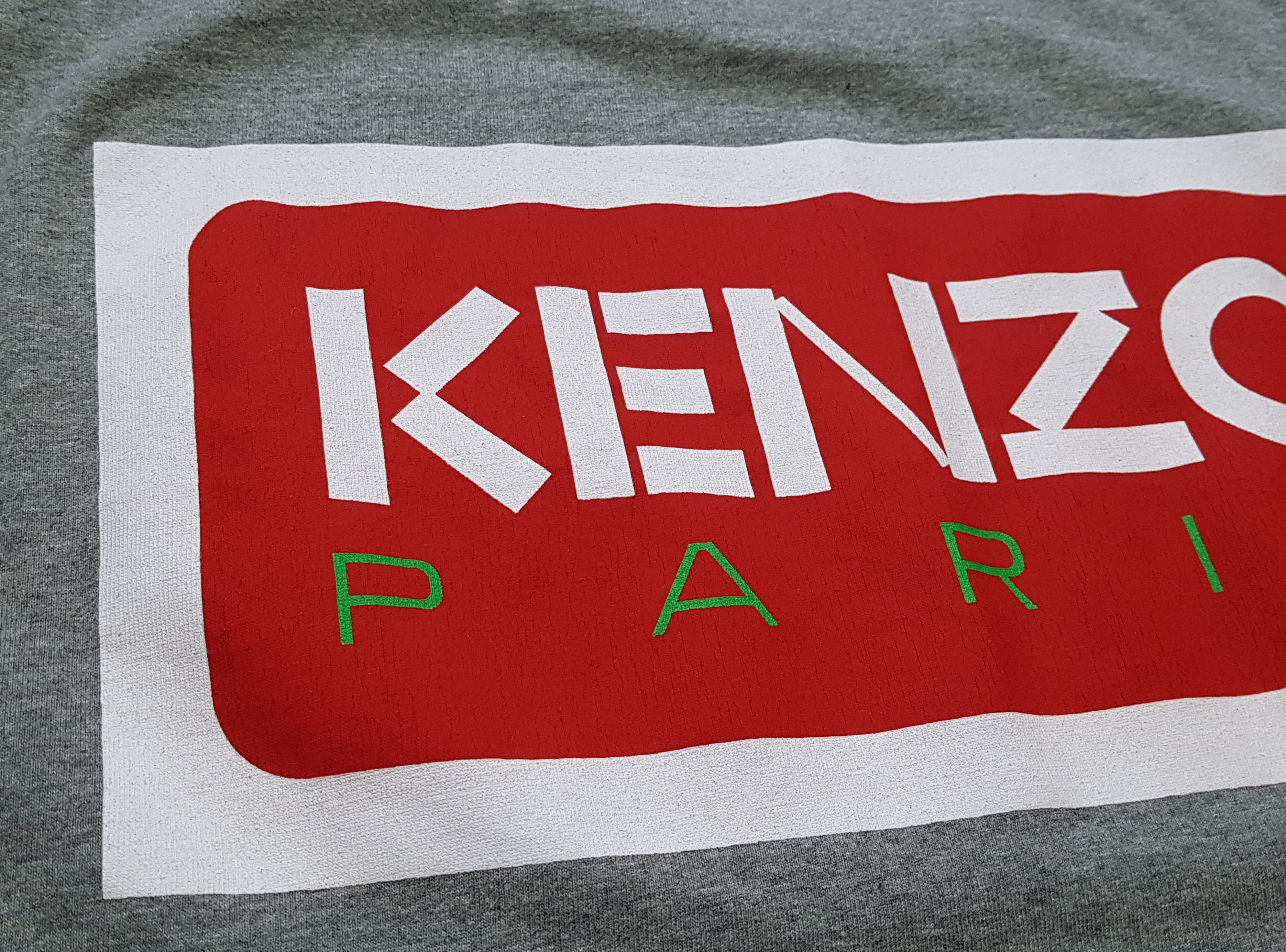 Kenzo Kenzo Paris Men's Grey Cotton T-Shirt Tee Big Logo sz L Size US L / EU 52-54 / 3 - 7 Thumbnail