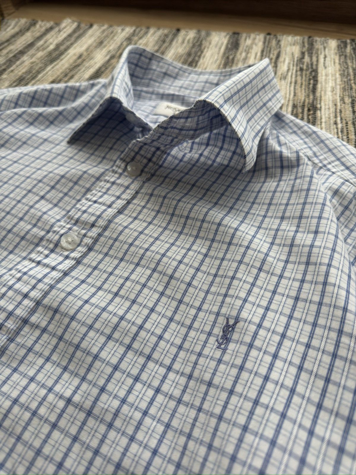 Other Yves Saint Laurent YSL vintage blue button up shirt Size US XL / EU 56 / 4 - 4 Thumbnail