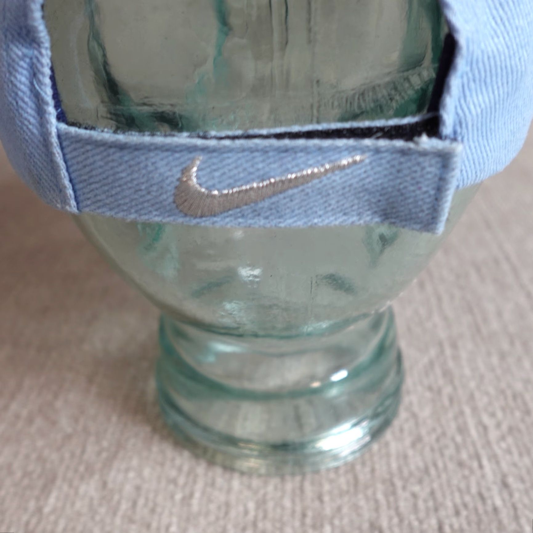 Nike VINTAGE Nike Hoops Hat Blue Nike Embroidered Copper Blue Canvas Adjustable Baseball Cap Men One Size Blue Hoops 90s? Size ONE SIZE - 5 Thumbnail