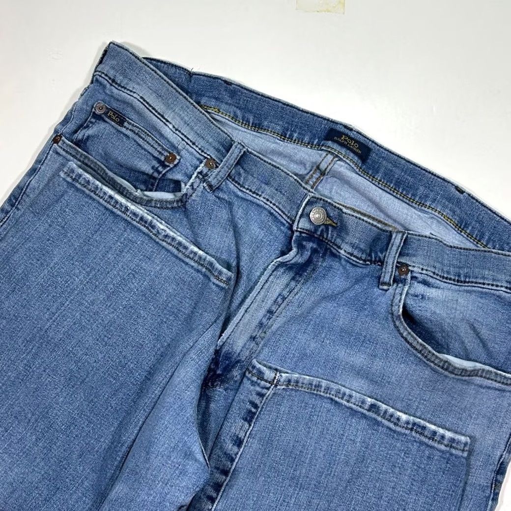 Polo Ralph Lauren Polo Ralph Lauren Jeans Straight Leg Light Wash Blue 5 Pocket Mens 40x30 Regular Size US L / EU 52-54 / 3 - 3 Thumbnail