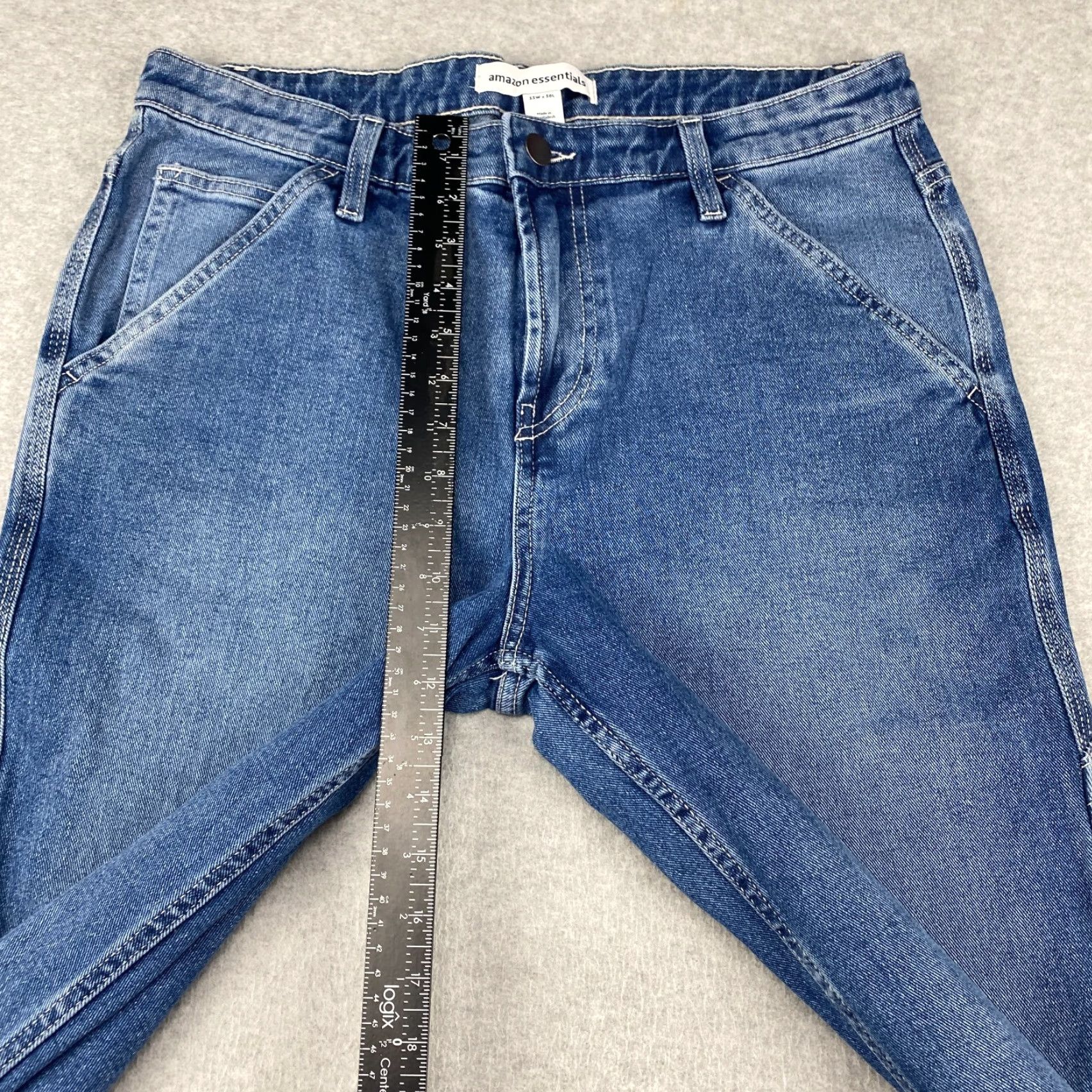 Essentials Amazon Essentials Jeans Mens 33X30 Blue Straight Leg Pockets Loose Fit Stretch 4 Size US 33 - 5 Thumbnail