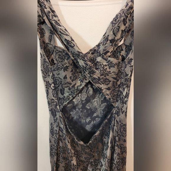 Vintage Vintage Two Roads 2R Maxi Floral Evening Dress Side Slit - S Size S / US 4 / IT 40 - 4 Thumbnail