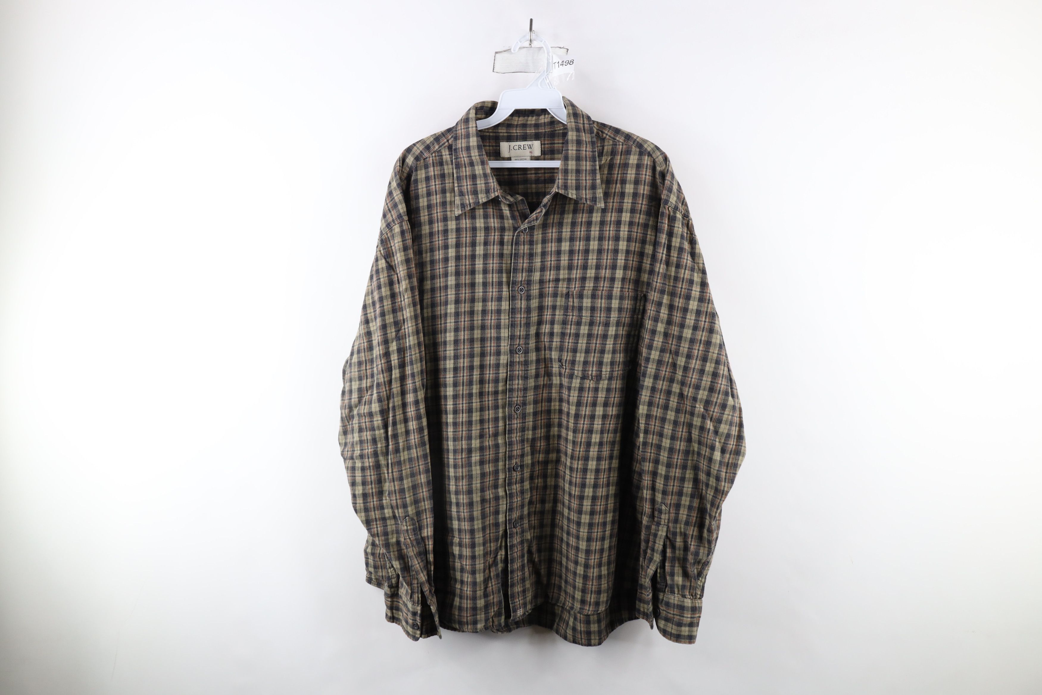 J.Crew × Vintage Vintage 90s J Crew Collared Button Shirt Plaid Cotton Size US L / EU 52-54 / 3 - 1 Thumbnail
