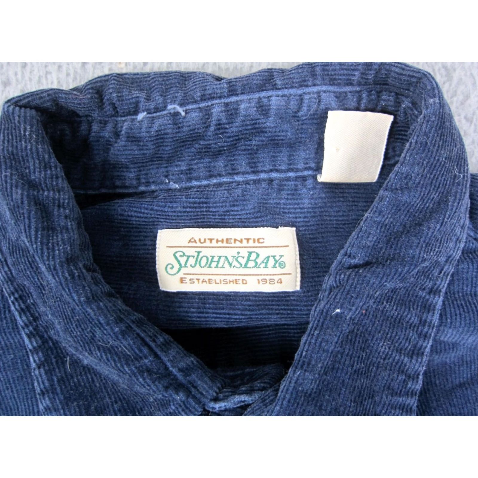 Vintage VINTAGE St Johns Bay Corduroy Shirt Mens L Blue Cotton Button Up Classic 90s Size US L / EU 52-54 / 3 - 3 Thumbnail