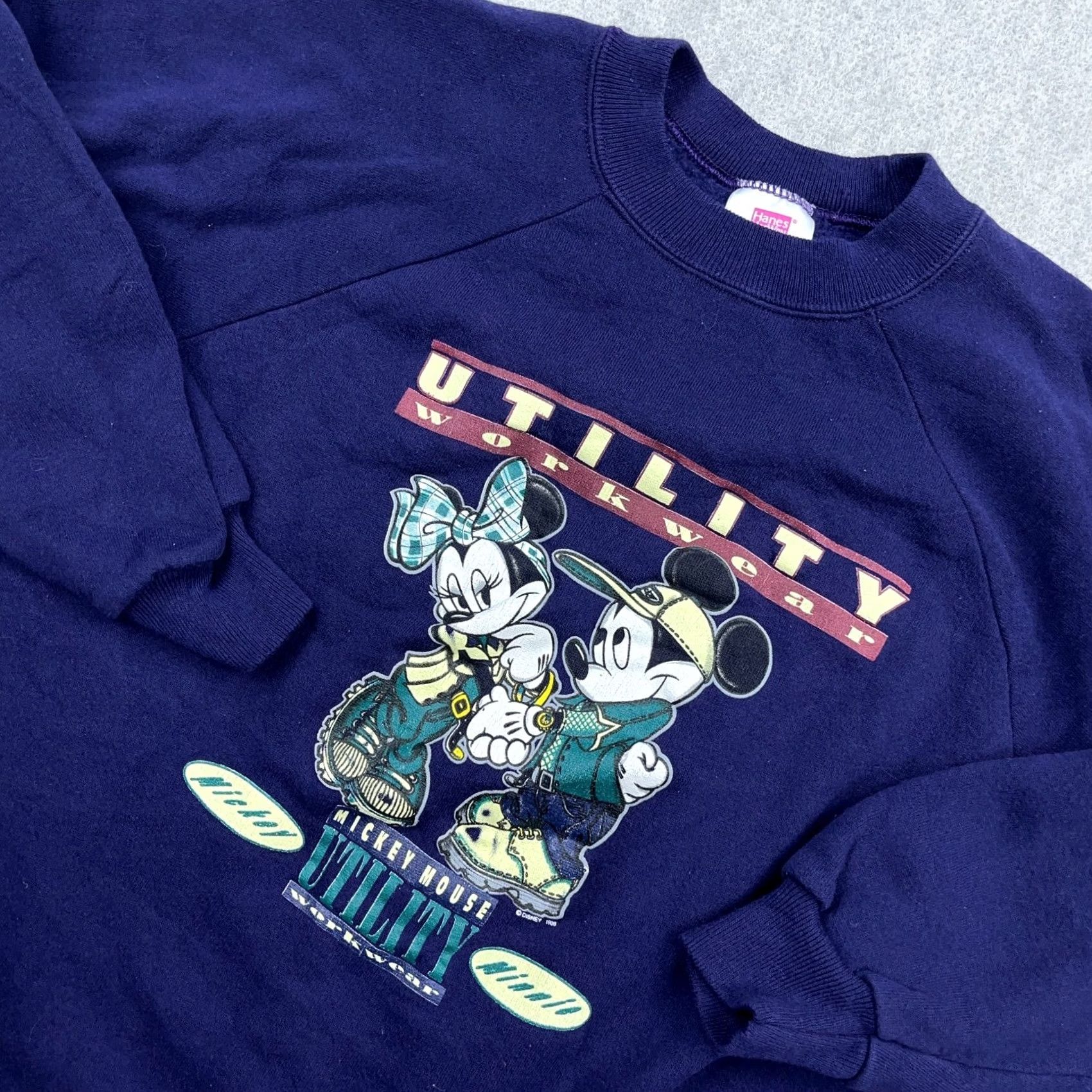 Disney Vintage Disney Sweatshirt Women L Blue Crewneck Mickey Mouse Minne Mouse 90s Cartoon TV & Movie Characters Mens Womens Girls Boys Size L / US 10 / IT 46 - 2 Thumbnail