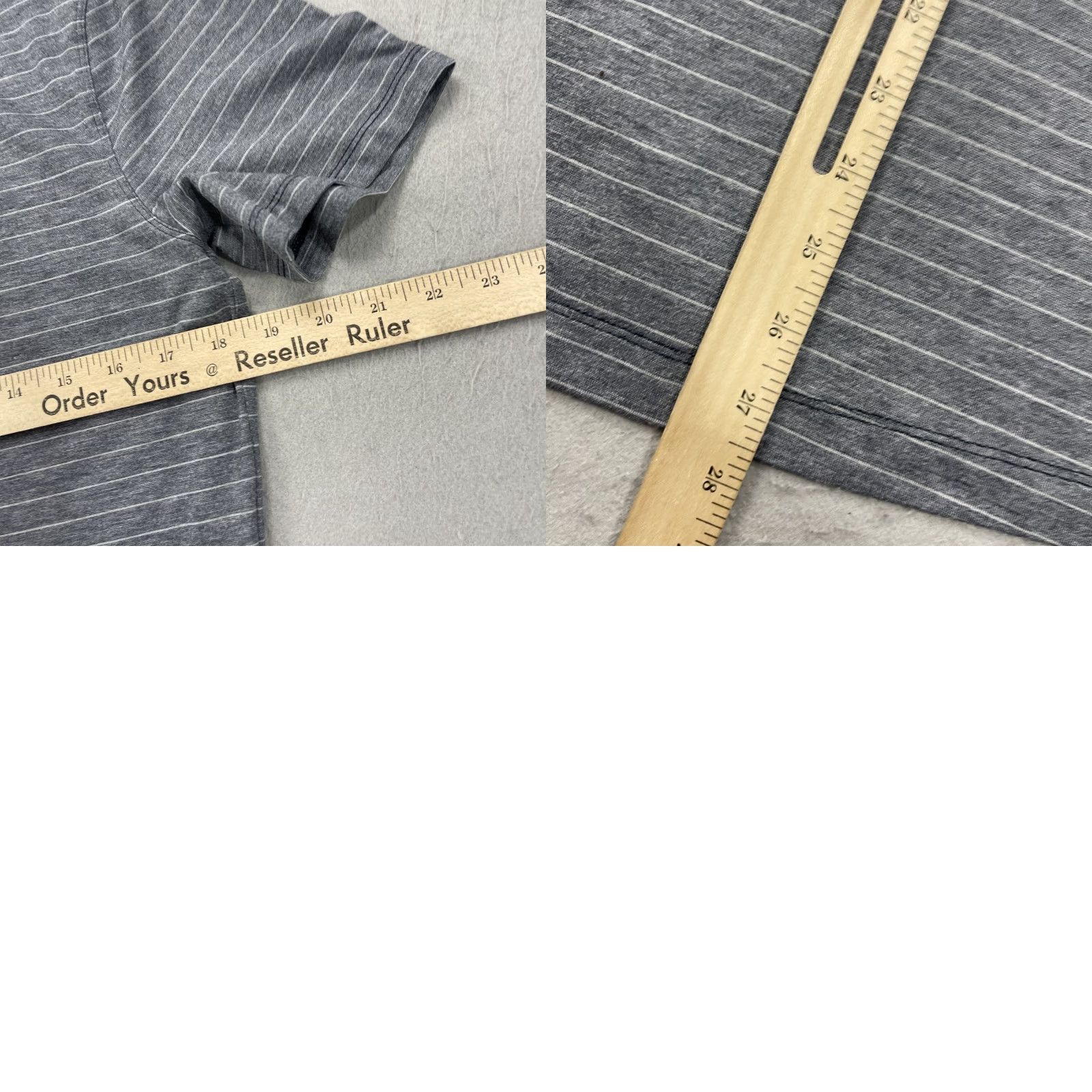 Lululemon Lululemon Polo Shirt Mens Small Striped Gray Heather Evolution Short Sleeve Golf Size US S / EU 44-46 / 1 - 8 Thumbnail