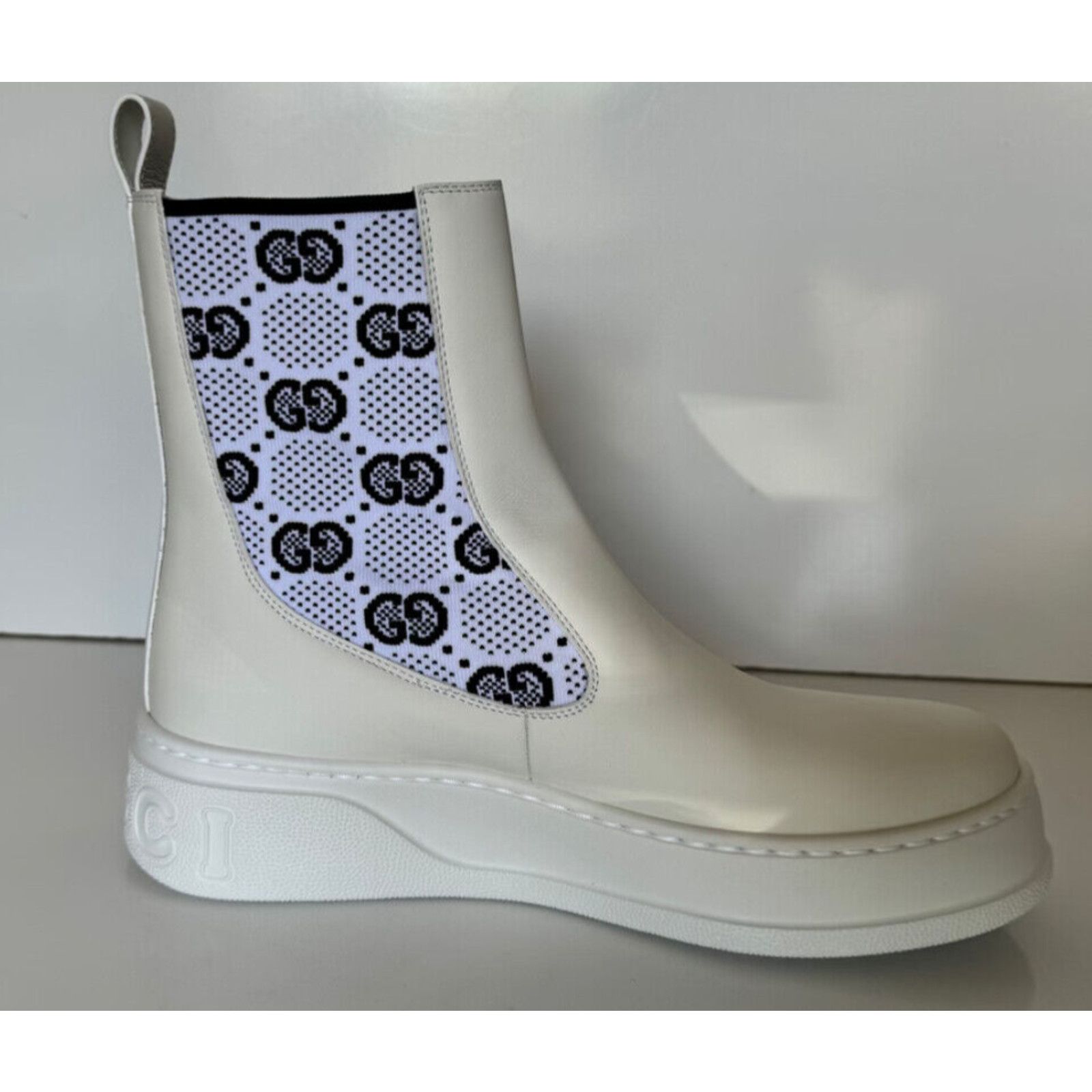 Gucci Gucci GG Dali Leather White Boots 9.5 US (39.5 Euro) 718718 Size US 9.5 / IT 39.5 - 6 Thumbnail
