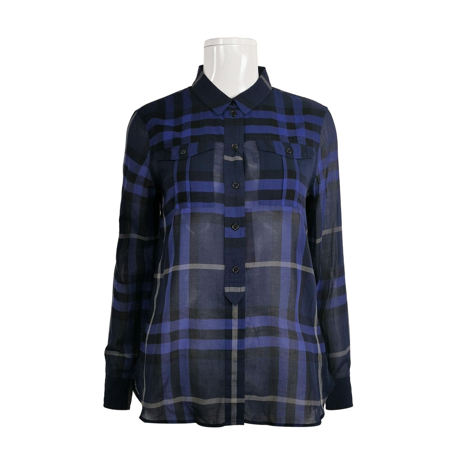 Burberry Brit Plaid Long Sleeve Button-Up Shirt 0079