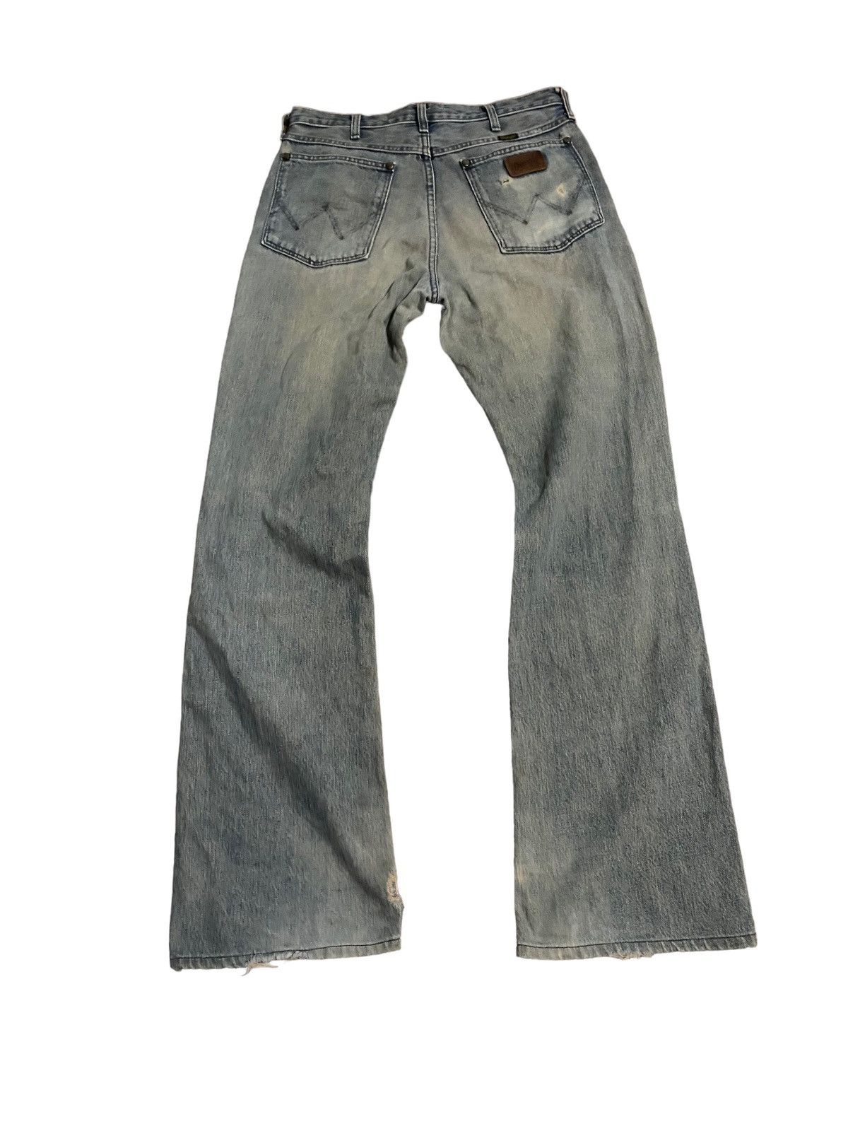 Japanese Brand Vintage Wrangler Bootcut Distressed Faded Denim Size US 31 - 2 Thumbnail