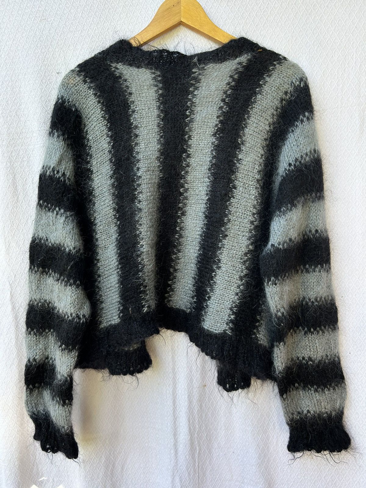 Issey Miyake × Japanese Brand Fuzzy mohair cardigan knit style longsleeve Size US M / EU 48-50 / 2 - 2 Thumbnail