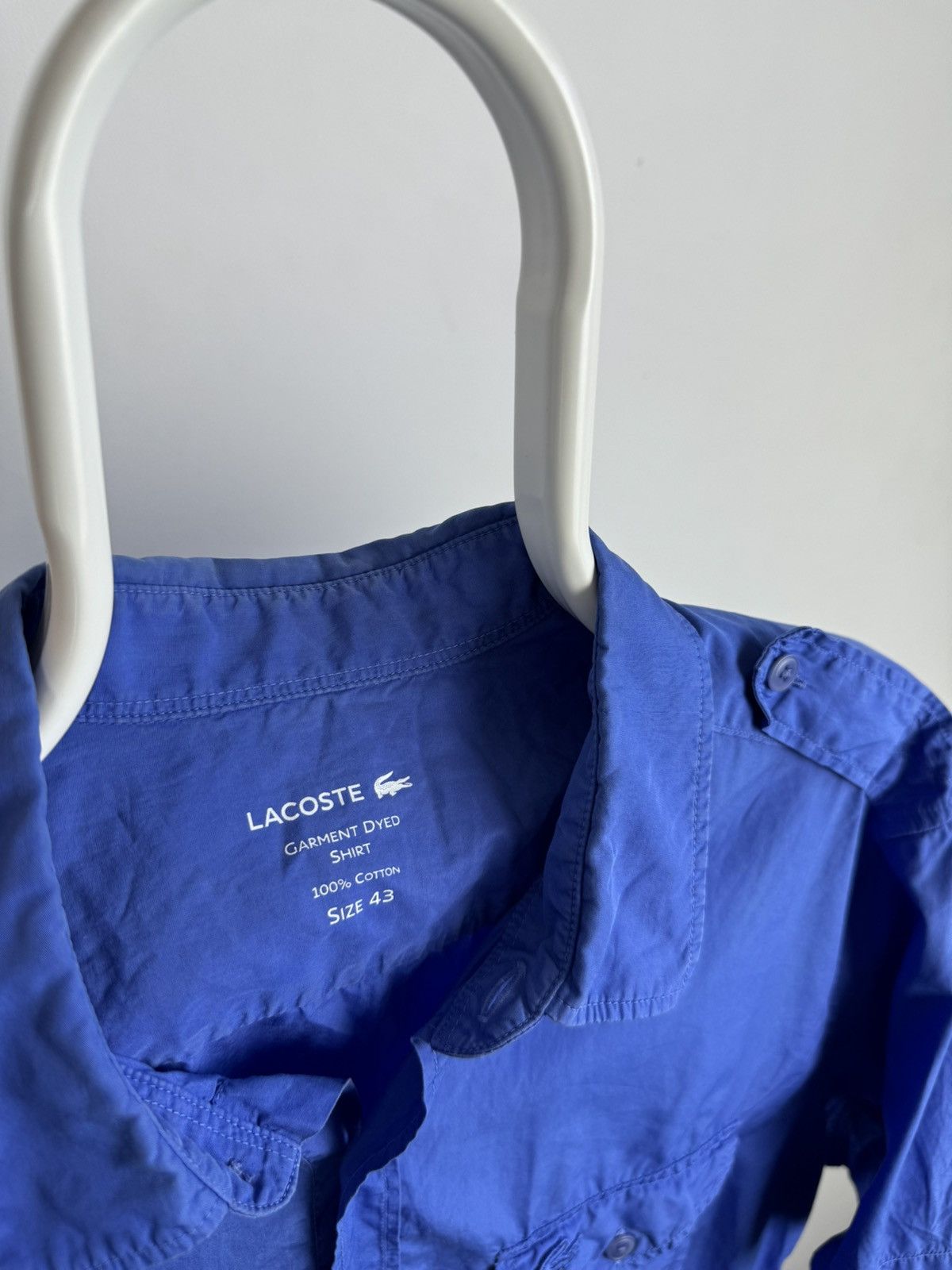 Lacoste Vintage Lacoste Short Sleeve Garment Dyed Shirt Size US L / EU 52-54 / 3 - 3 Thumbnail