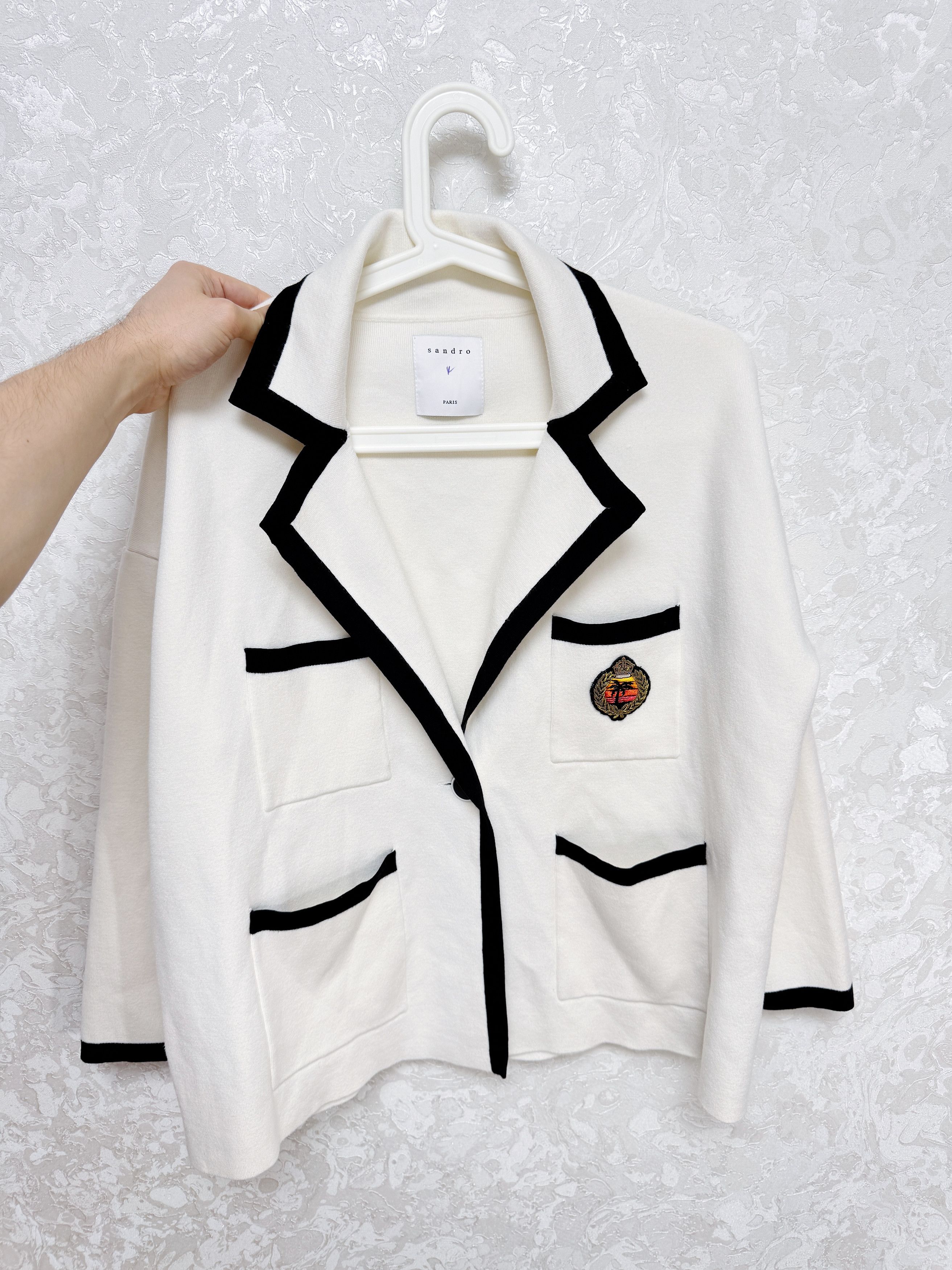 Sandro Sandro Paris Blazer Jacket RRP 540$ Oversized Fit Size S / US 4 / IT 40 - 6 Thumbnail