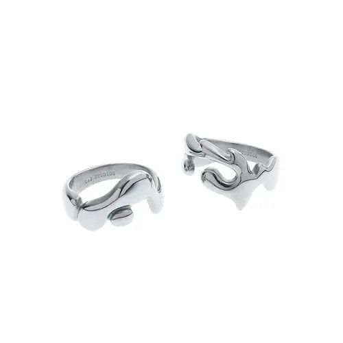 Jewelry Liquid Lava Irregular Ring Set – Minimalist Style Size ONE SIZE - 5 Thumbnail