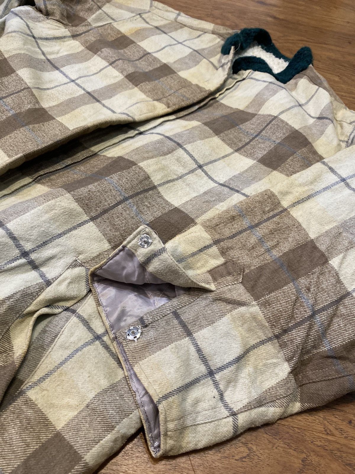 Japanese Brand Vintage 80’s Tray Up Jacket Plaid Sherpa Japanese Designer Size US L / EU 52-54 / 3 - 9 Thumbnail