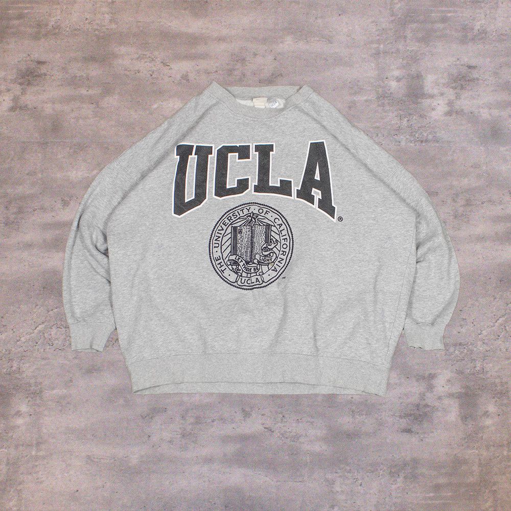 H&M H&M UCLA Oversize Boxy Baggy Heather Grey Crewneck Sweater Size US XL / EU 56 / 4 - 1 Thumbnail