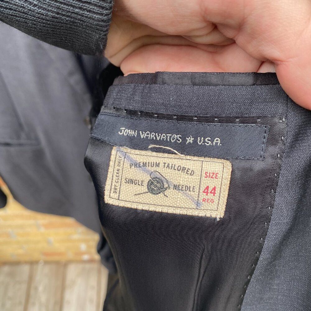 John Varvatos John Varvatos Worsted Wool Premium Tailored Single Needle S Size 44R - 7 Thumbnail