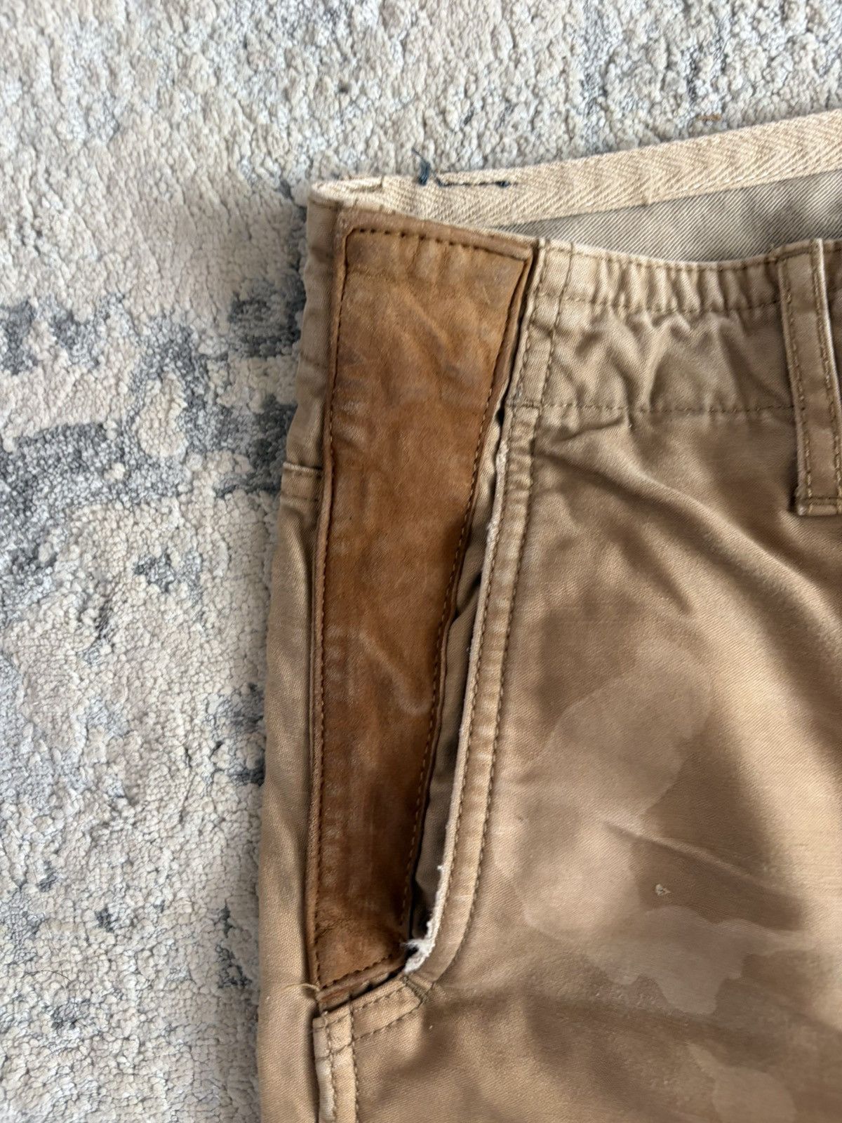Isamu Katayama Backlash Suede Pocket Oil Stained Bootcut Pant Size US 29 - 5 Thumbnail