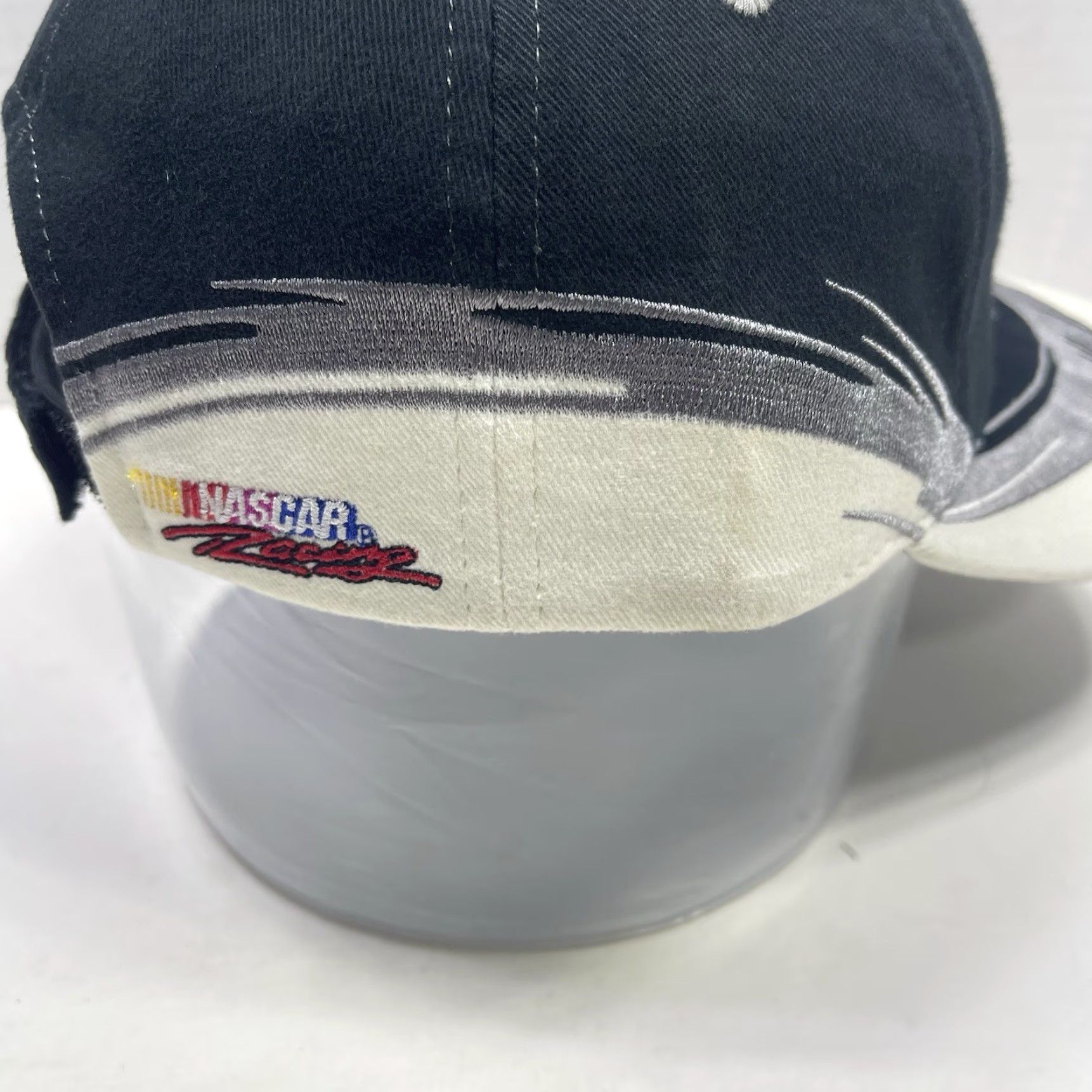 Vintage VINTAGE Checkered Flag Hat Racing Baseball Cap One Size White Jeff Burton #99 NWT Exide Batteries Roush Racing Mens Size ONE SIZE - 7 Thumbnail