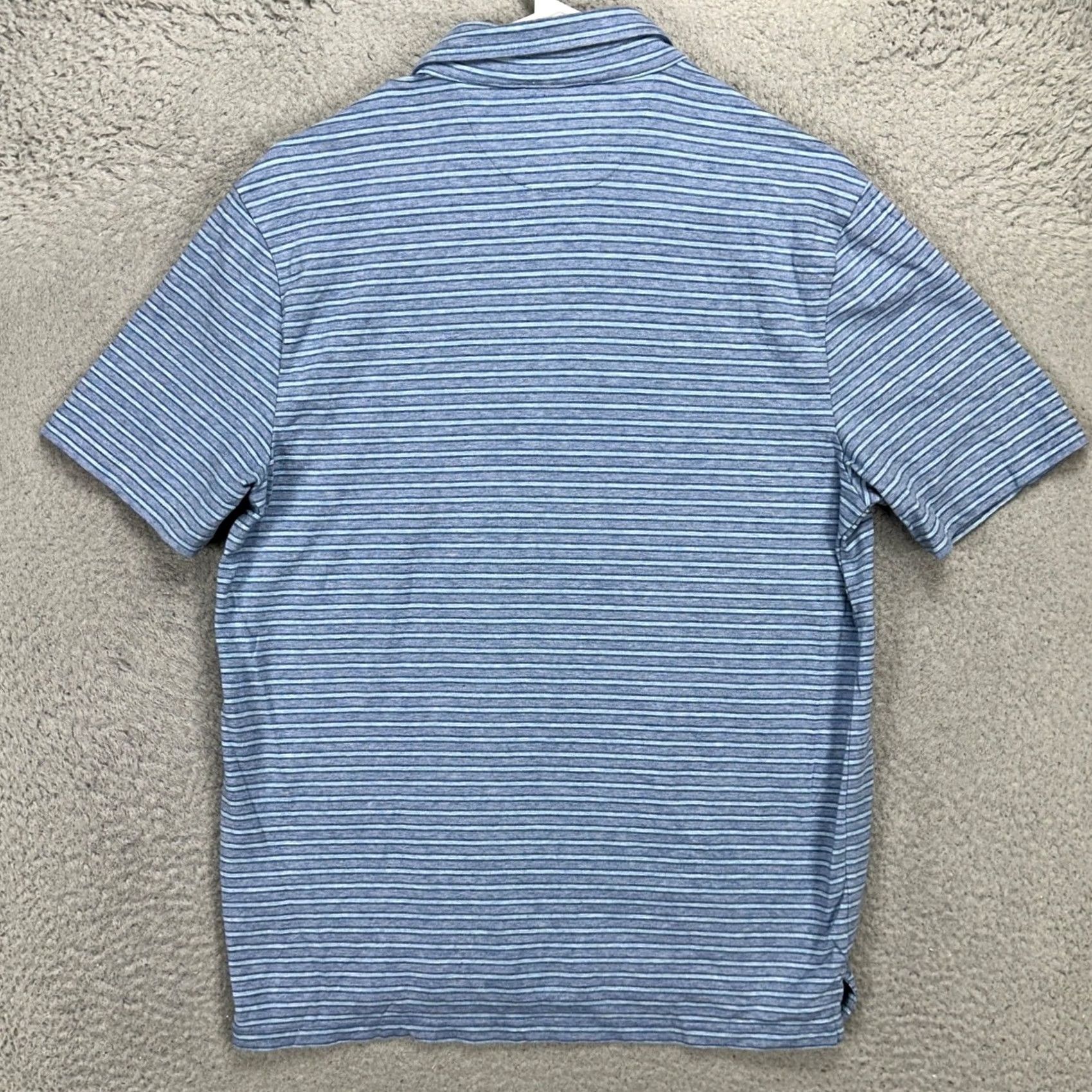 Faherty Faherty Polo Shirt Mens Medium Blue Striped Stretch Rugby Cotton Modal Spandex Short Sleeve Casual Size US M / EU 48-50 / 2 - 3 Thumbnail