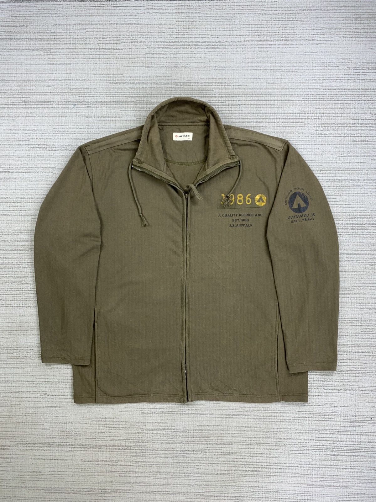 Airwalk Vintage U.S AIRWALK Military Style Zipper Jacket Size US XL / EU 56 / 4 - 7 Thumbnail